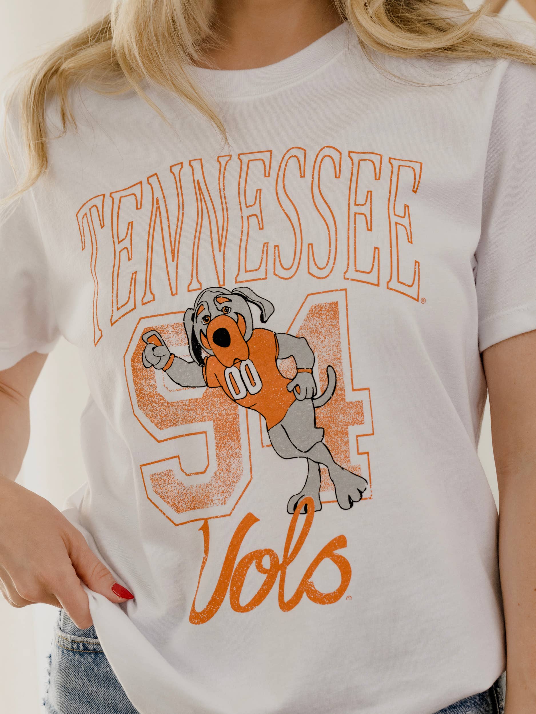 Tennessee Vols Club Mascot White Ellie Perfect Tee Hoodie, Sweatshirt | PodTeesHub.com