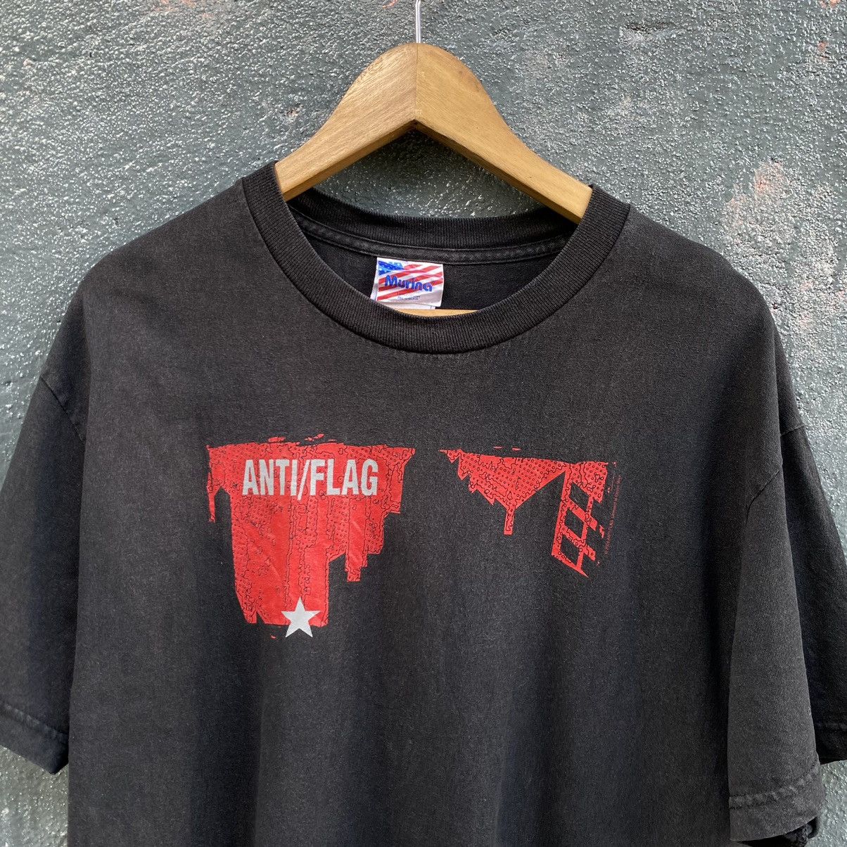 Band Tees Thrashed Faded Vintage Y2k Anti Flag Punk Erd Rock Emo Tee Hoodie, Sweatshirt | PodTeesHub.com