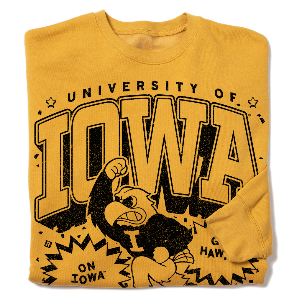 Hawkeyes Max Collegiate Crew Sweatshirt T-Shirts, Hoodie | PodTeesHub.com