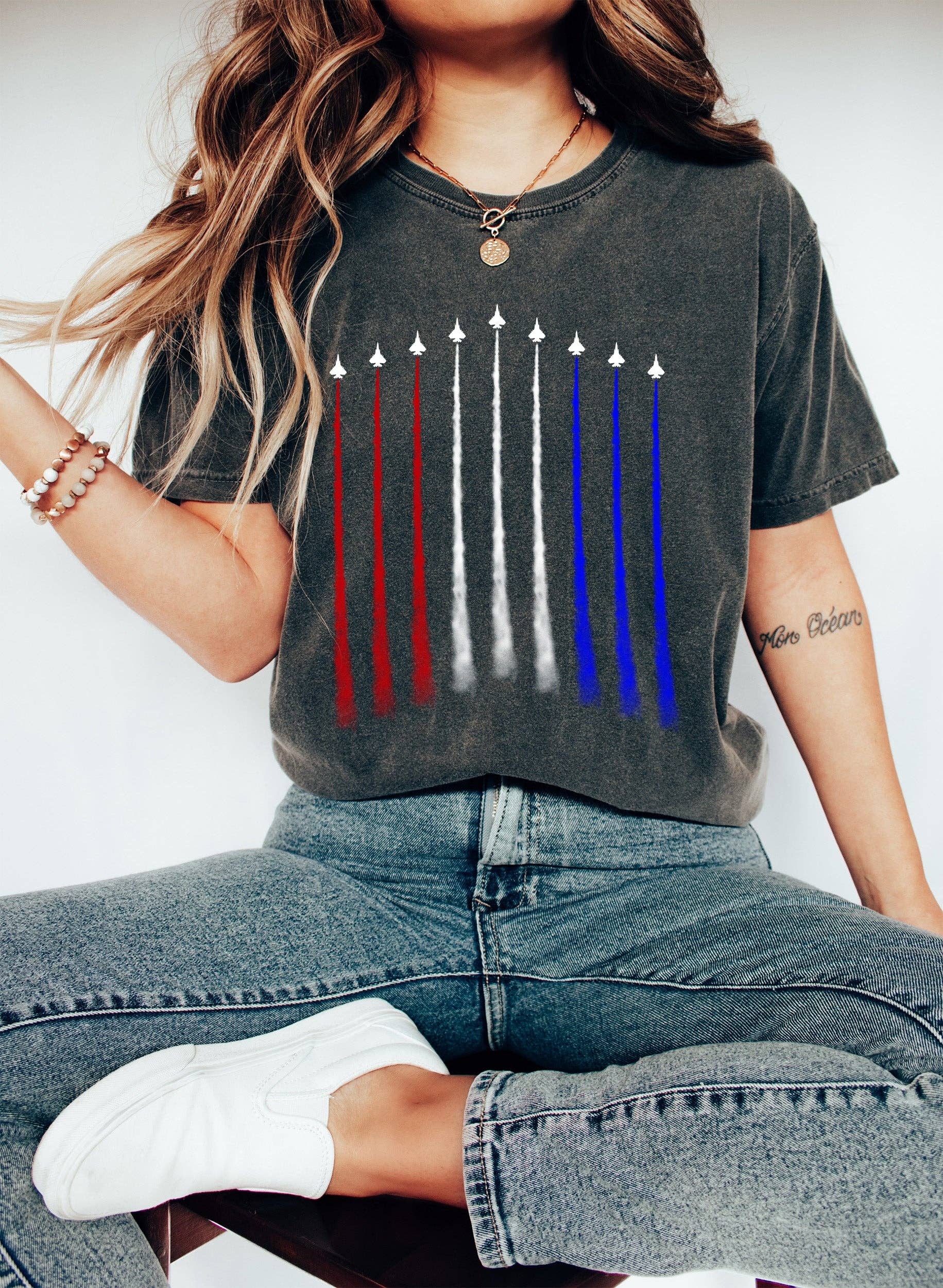 Fighter Jets Patriotic T-Shirt Hoodie, Sweatshirt | PodTeesHub.com