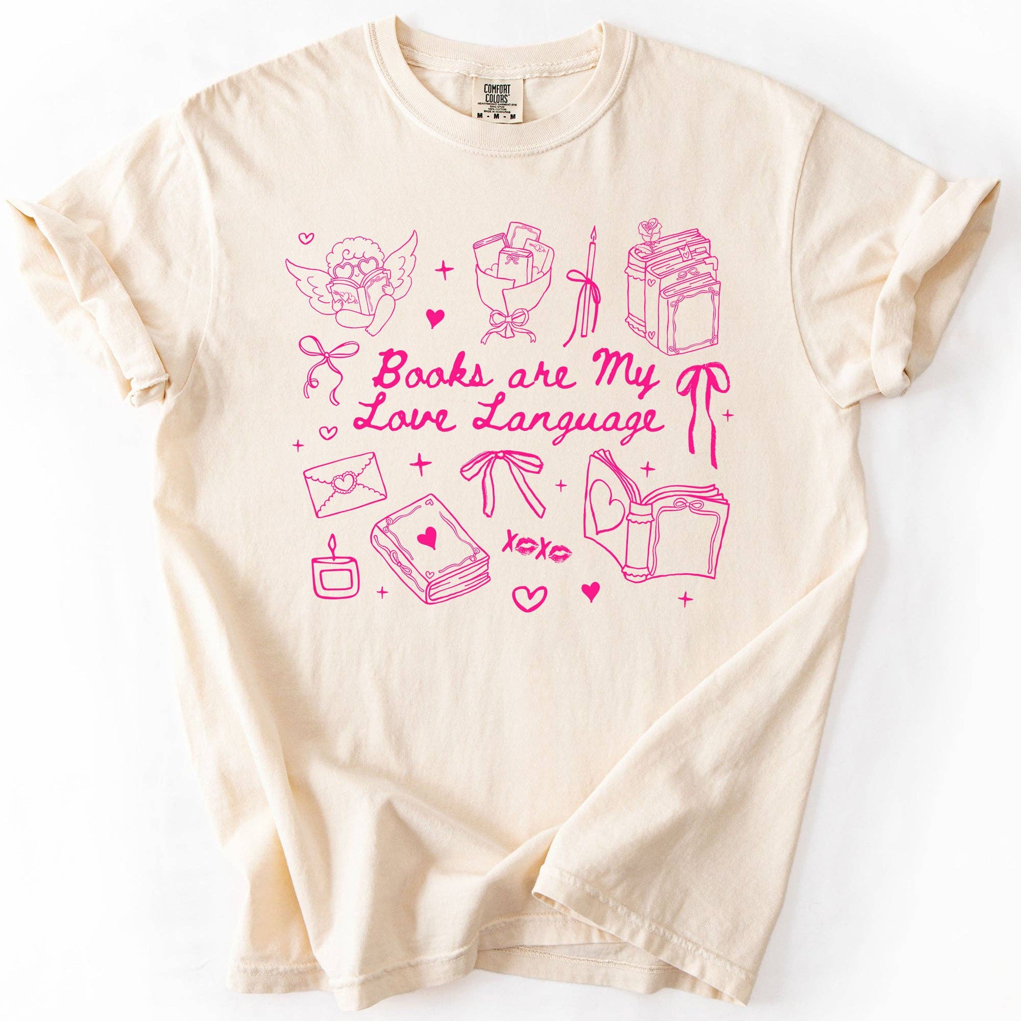 Books Are My Love Language, Valentine's Day, Reading T-Shirt Hoodie, Sweatshirt | PodTeesHub.com