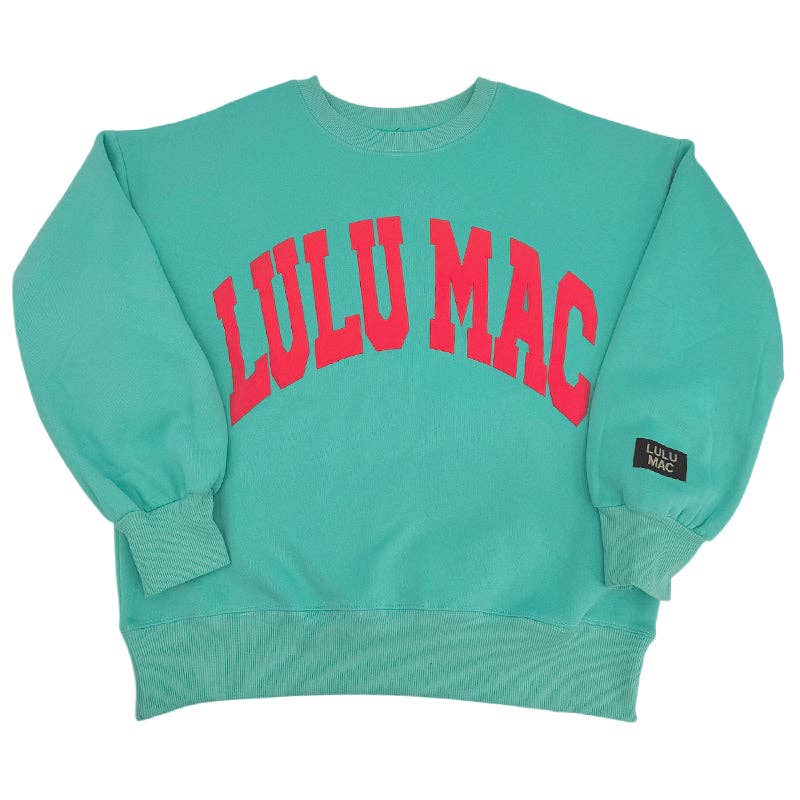 Lulu Mac Sweatshirt Mint/Coral - Puff T-Shirts, Hoodie | PodTeesHub.com