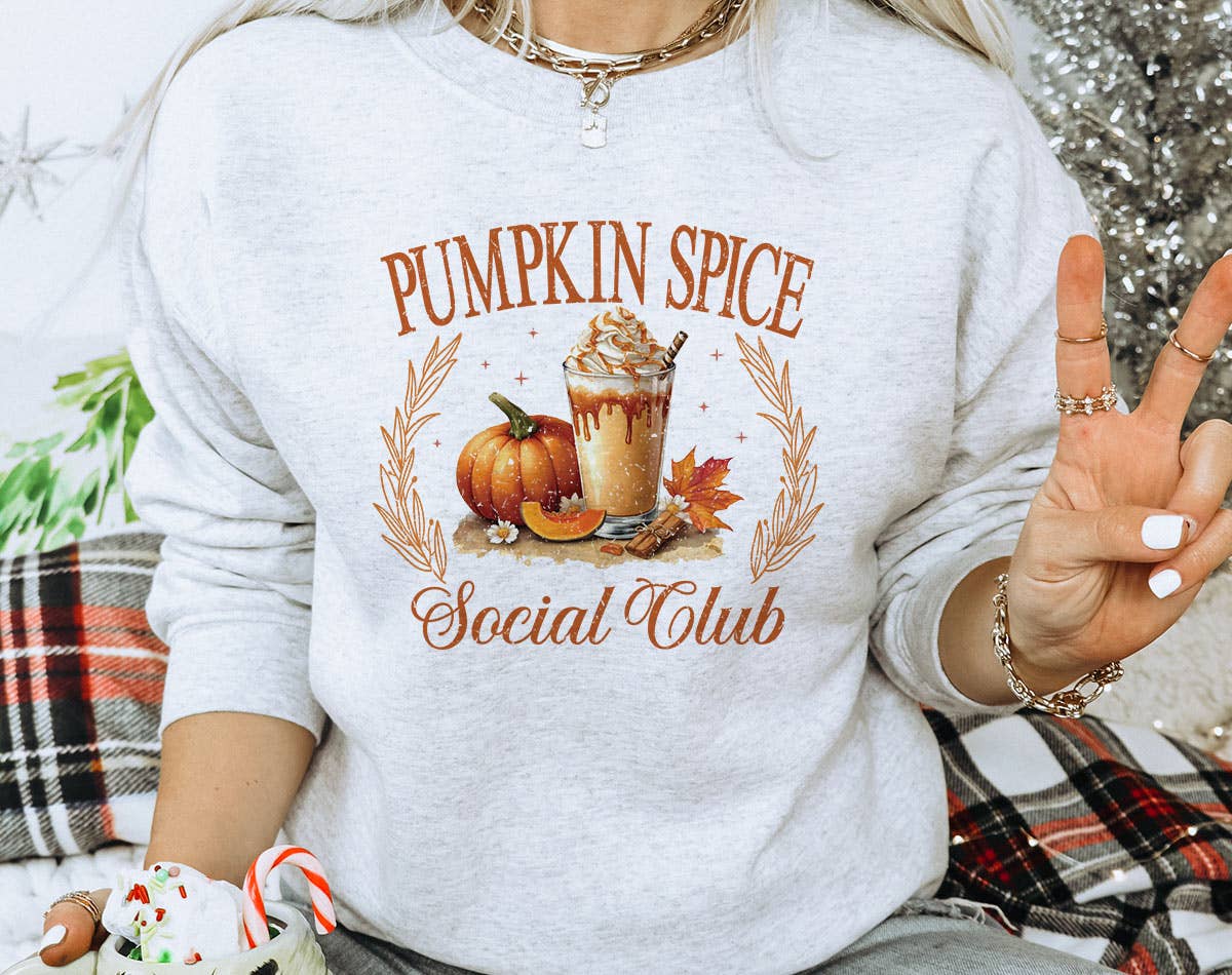 Pumpkin Spice Social Club - Halloween Sweatshirt T-Shirts, Hoodie | PodTeesHub.com