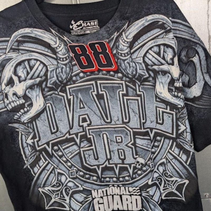 Vintage Dale Earnhardt Jr Vintage Y2k Grunge Skull T Shirt Large Hoodie, Sweatshirt | PodTeesHub.com