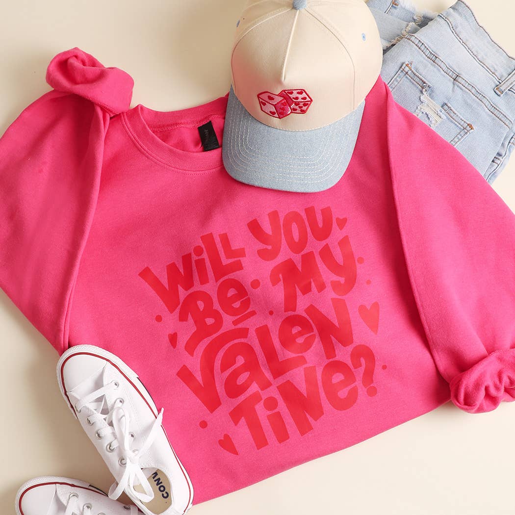 Will You Be My Valentine Heavyweight Sweatshirt T-Shirts, Hoodie | PodTeesHub.com