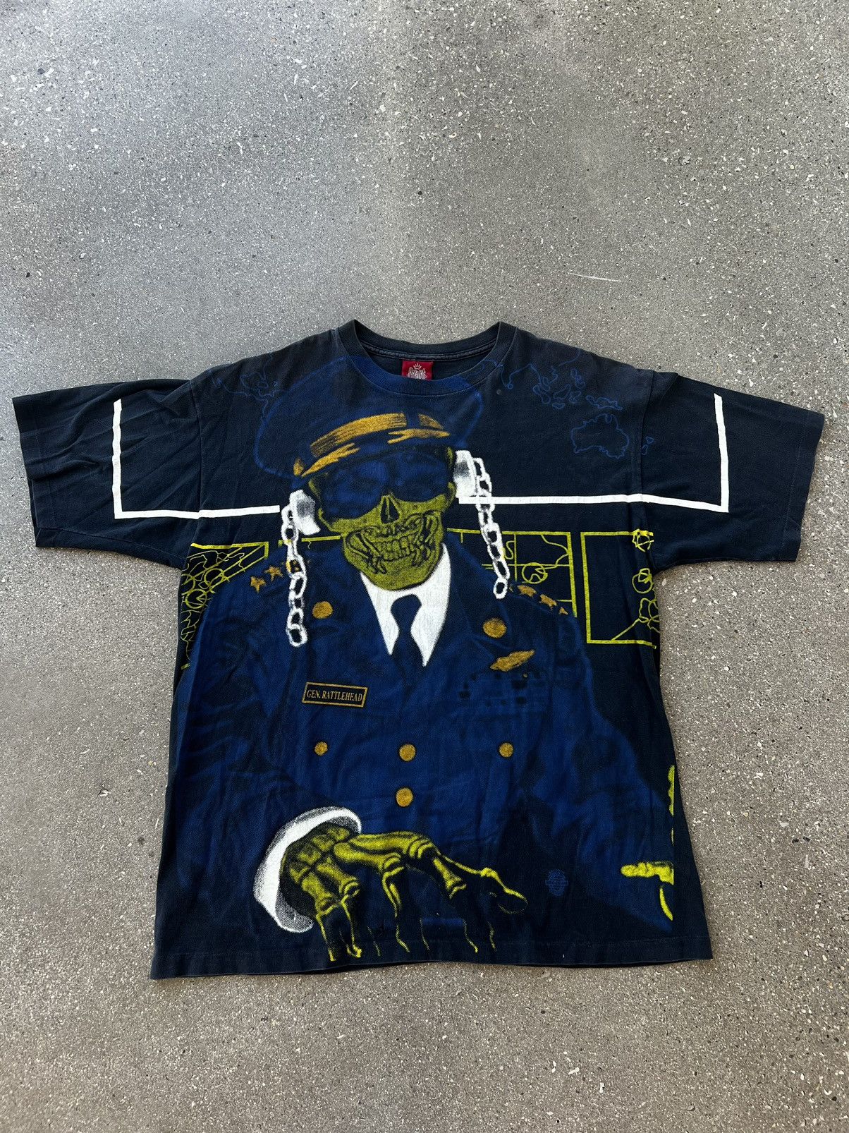 Band Tees Vintage Megadeth General Rattlehead All Over Print Tee Hoodie, Sweatshirt | PodTeesHub.com