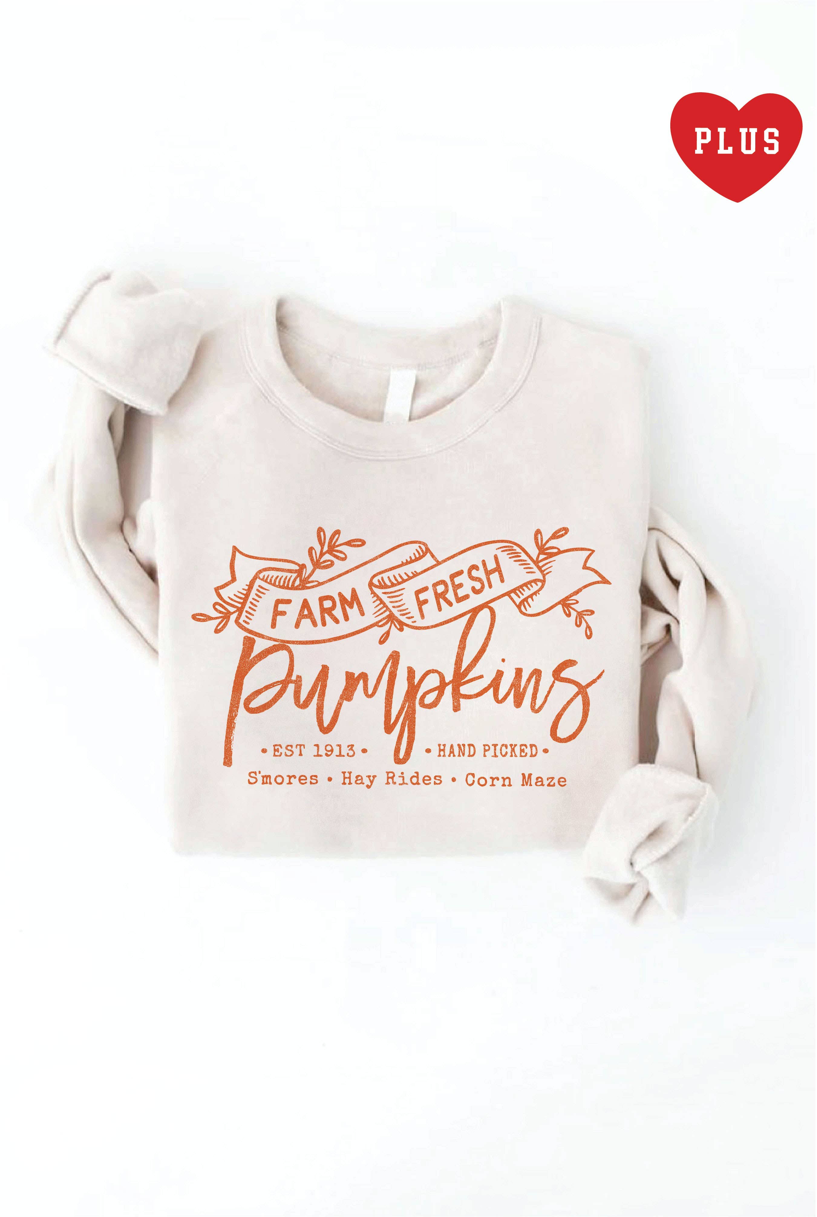 Farm Fresh Pumpkins Plus Graphic Sweatshirt T-Shirts, Hoodie | PodTeesHub.com
