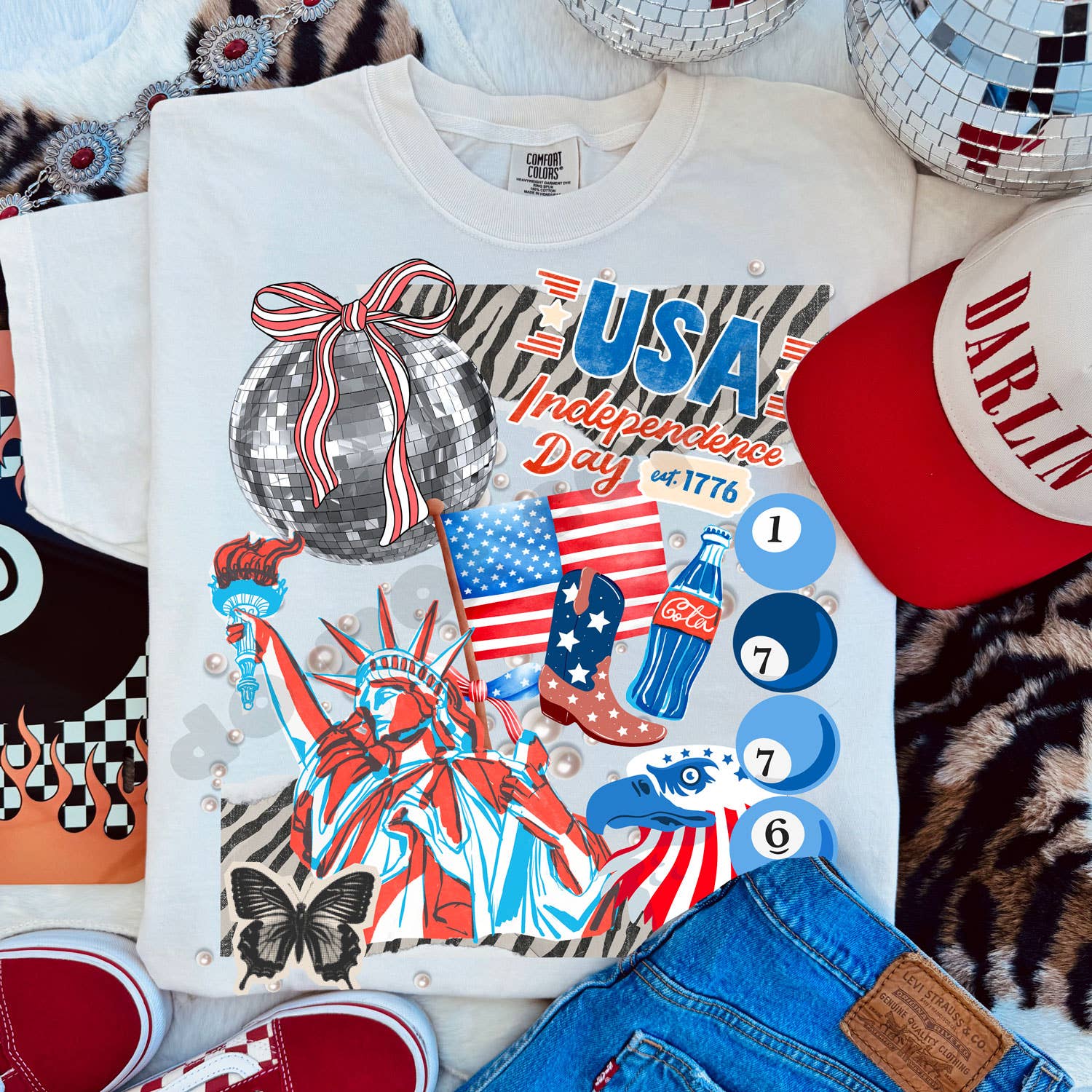 USA 4th of July Collage Tee Hoodie, Sweatshirt | PodTeesHub.com