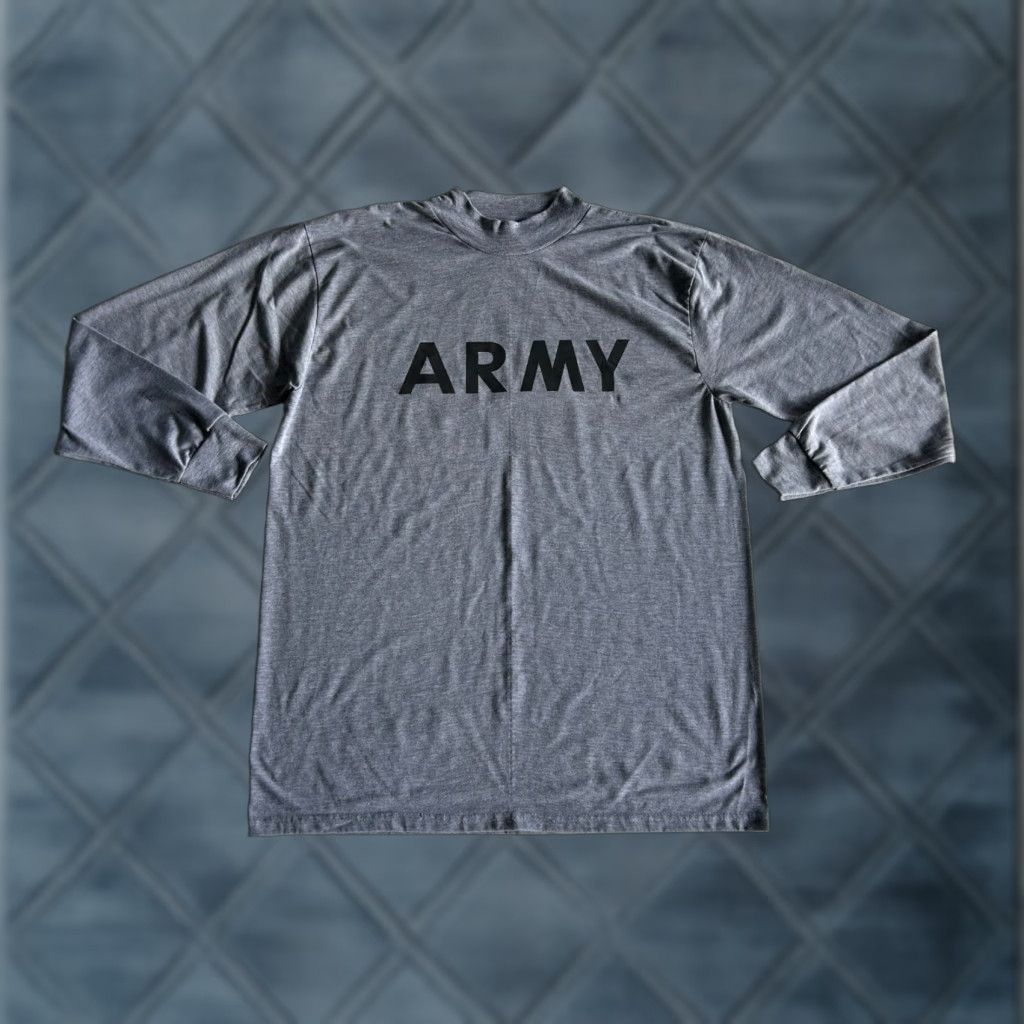 Vintage Army Physical Fitness Shirt Size Large Gray Long Sleeve Training T-Shirts, Hoodie, Sweatshirt