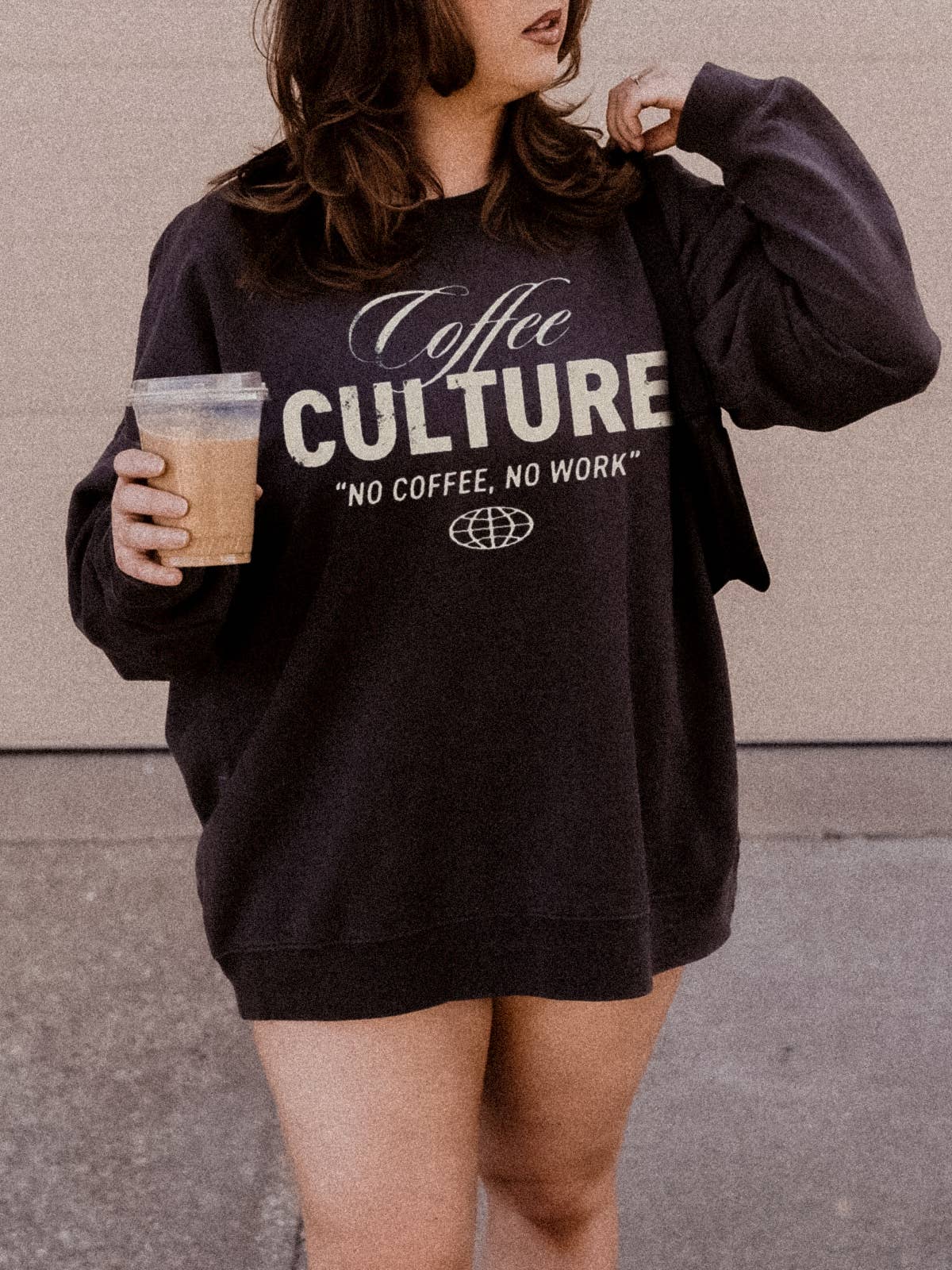 Coffee Culture Graphic Sweatshirt - Black T-Shirts, Hoodie | PodTeesHub.com