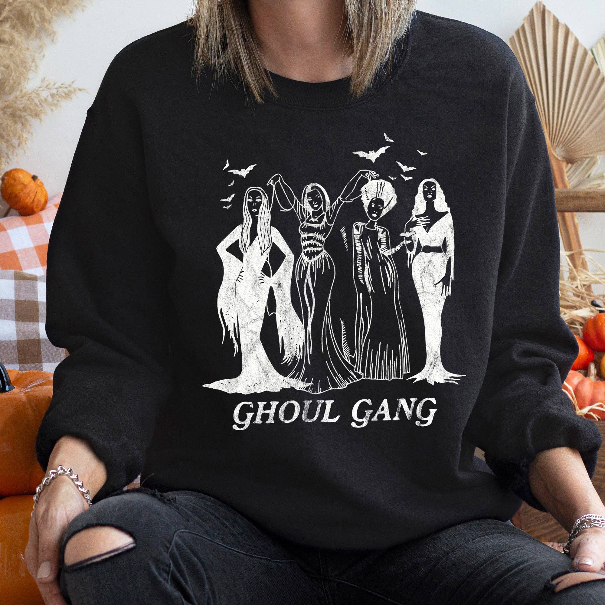 Ghoul Gang Vintage Halloween Sweatshirt T-Shirts, Hoodie | PodTeesHub.com