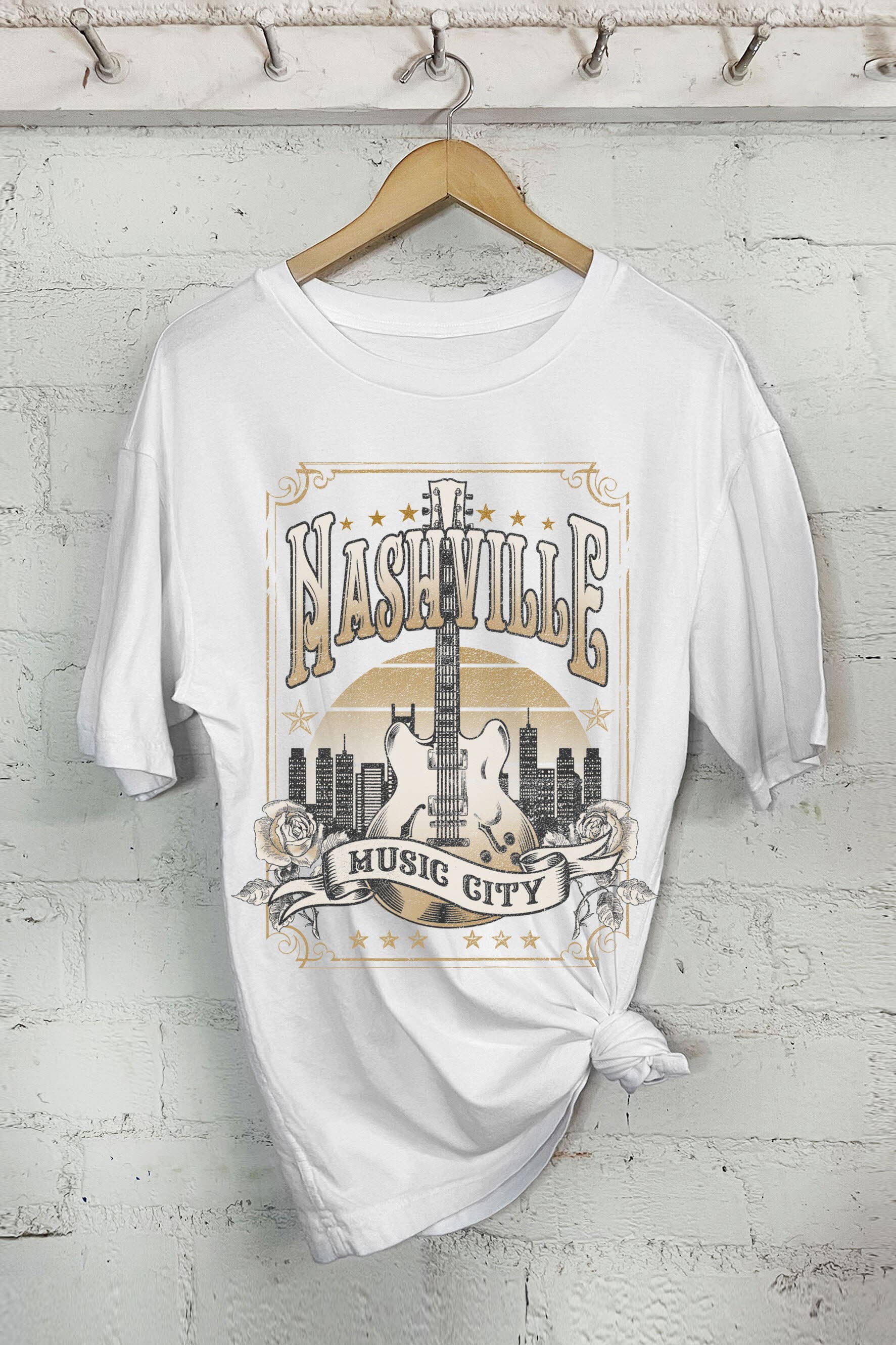Nashville Music City-Oversized Tee Hoodie, Sweatshirt | PodTeesHub.com