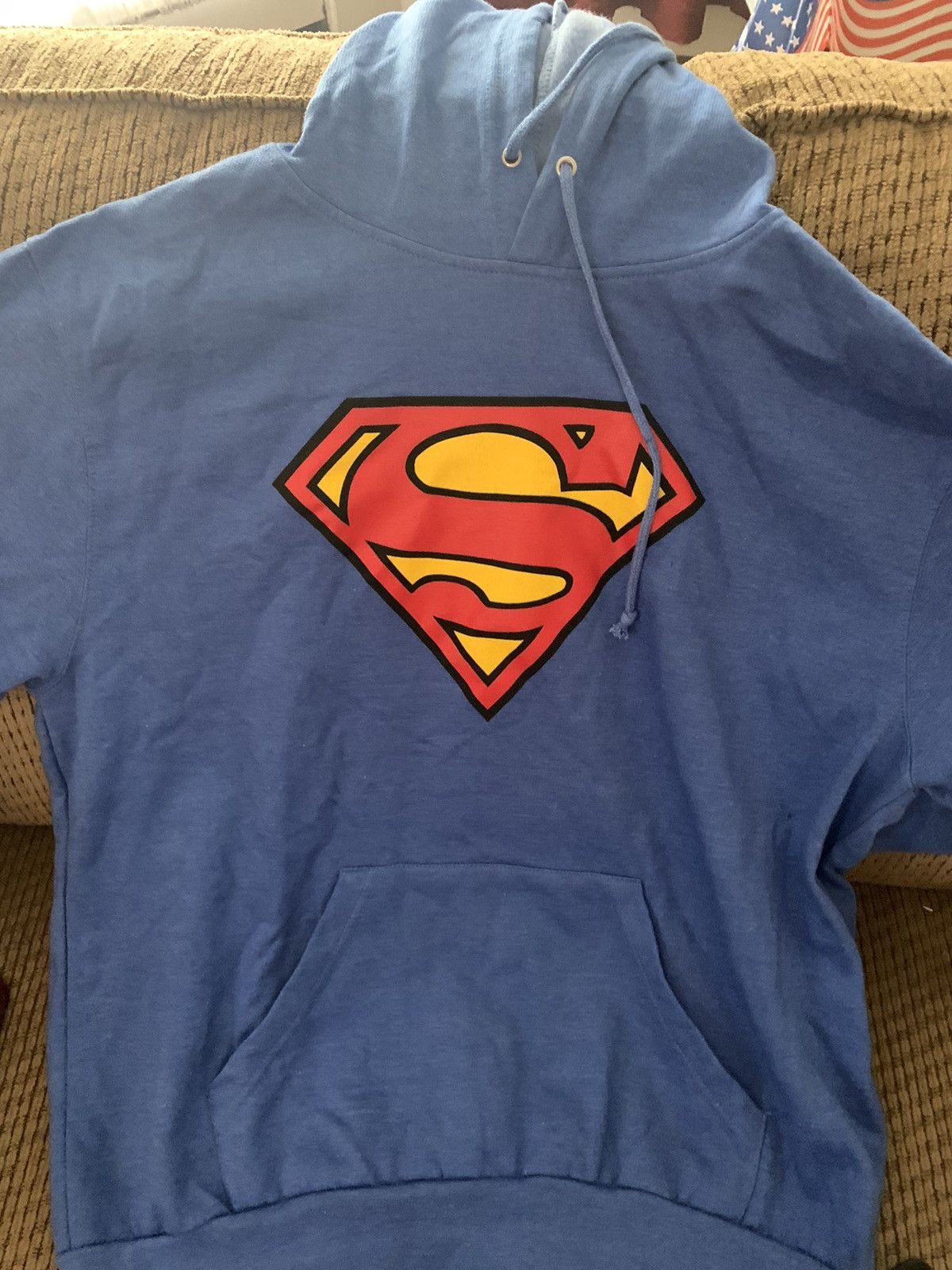 Baby Blue Vintage Superman Hoodie T-Shirts, Sweatshirt | PodTeesHub.com
