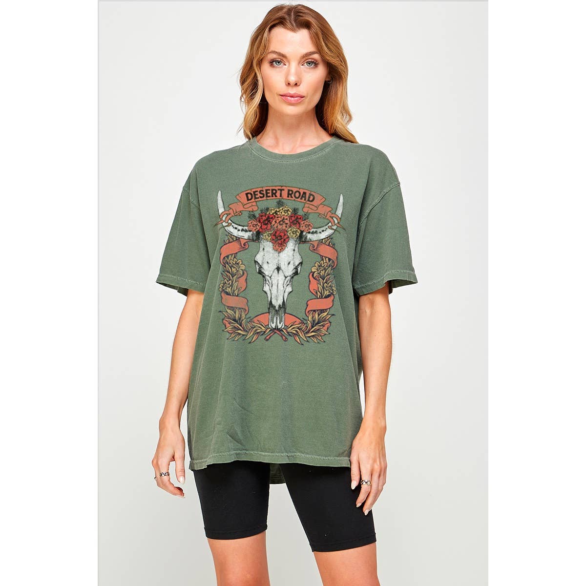 Desert Road  Vintage Graphic Oversized Tee Hoodie, Sweatshirt | PodTeesHub.com