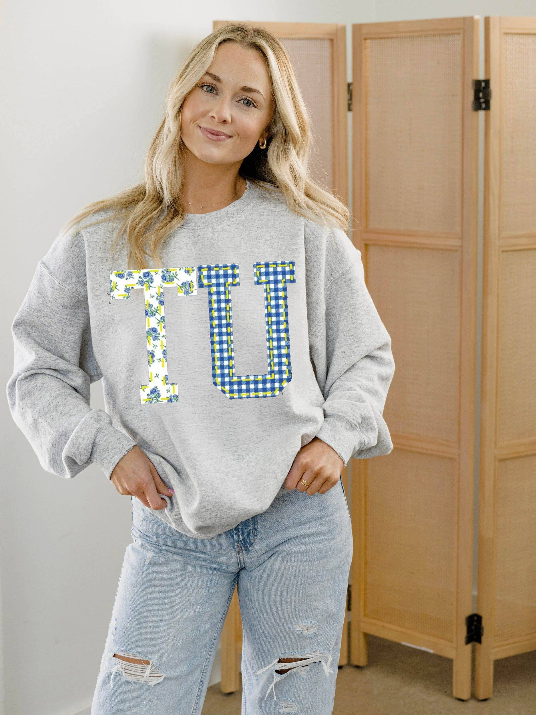 Tu Tulsa Quilted Puff Ink Ash Gray Thrifted Sweatshirt T-Shirts, Hoodie | PodTeesHub.com