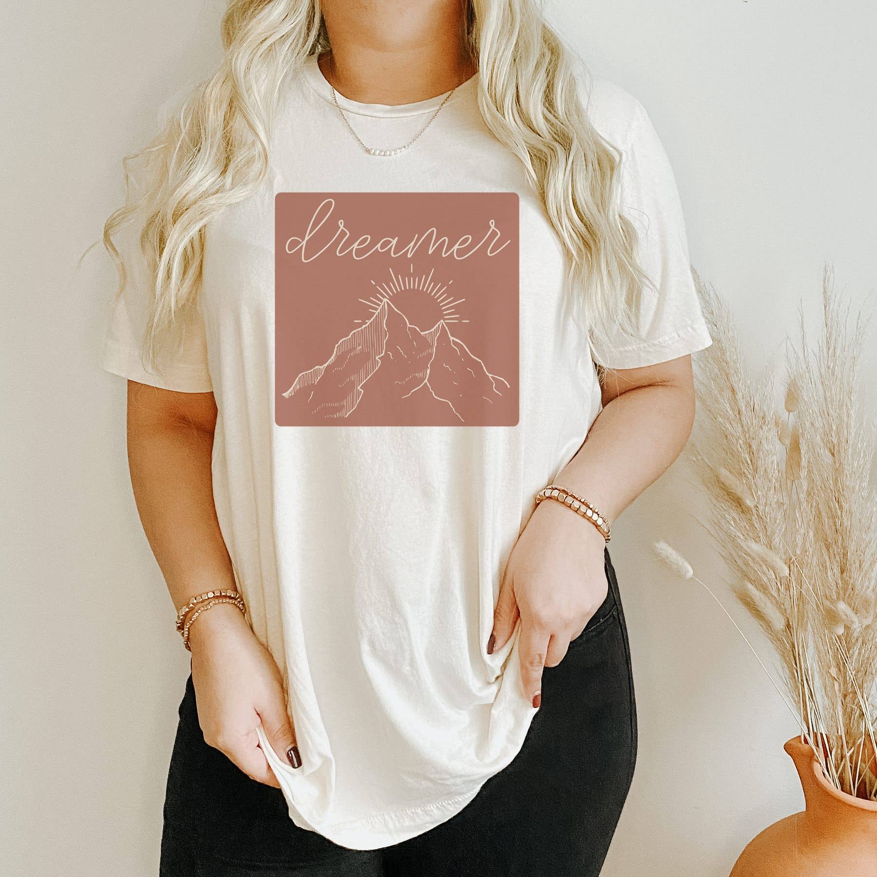 Dreamer Mountains Graphic Tee | Desert Vibes Tee Hoodie, Sweatshirt | PodTeesHub.com