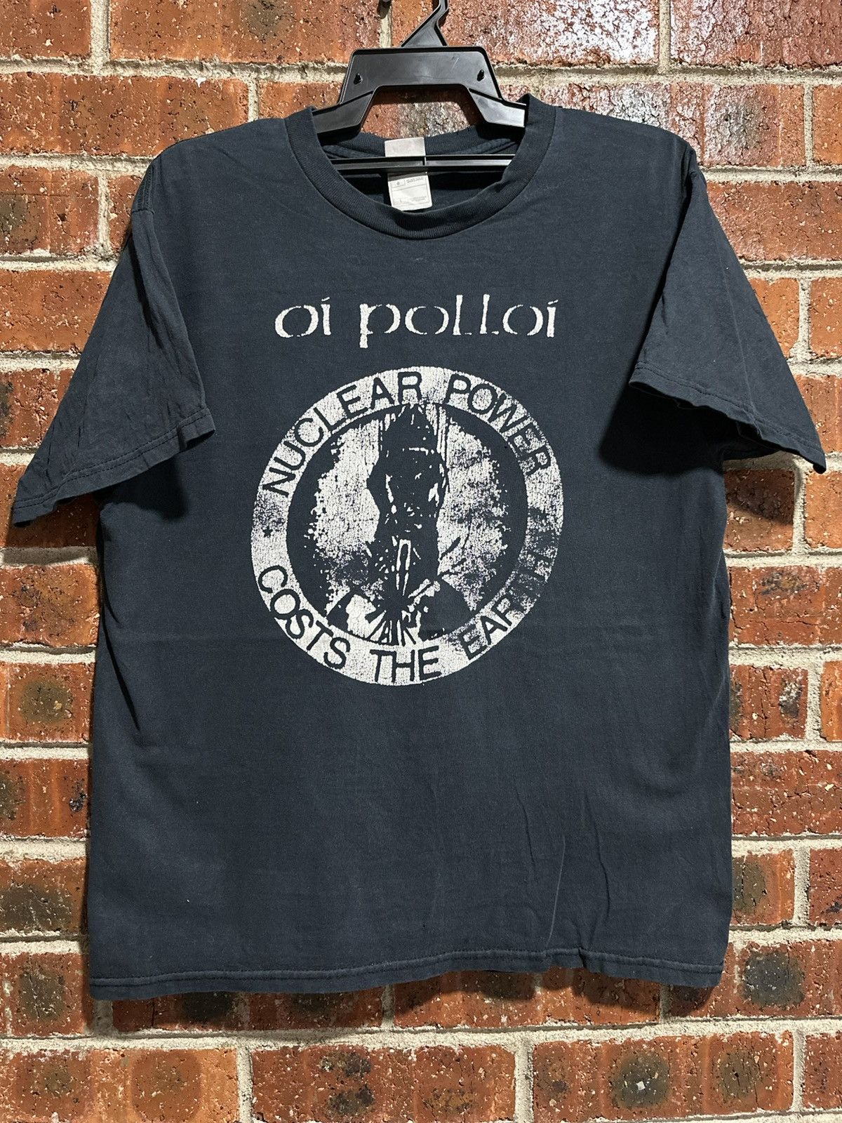 Fruit Of The Loom Vintage Oi Polloi Nuclear Power Costs The Earth Faded Tee Hoodie, Sweatshirt | PodTeesHub.com