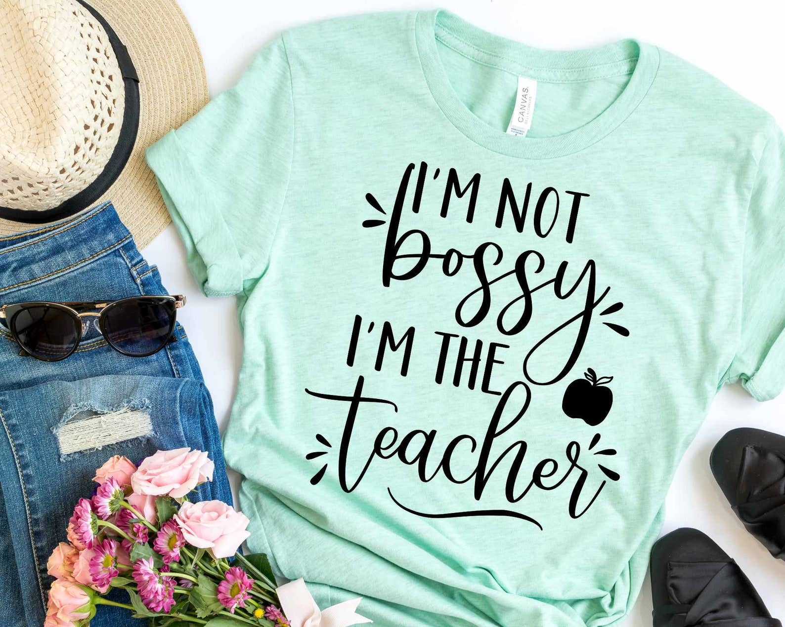 I’M Not Bossy I’M the Teacher T-Shirt Hoodie, Sweatshirt | PodTeesHub.com