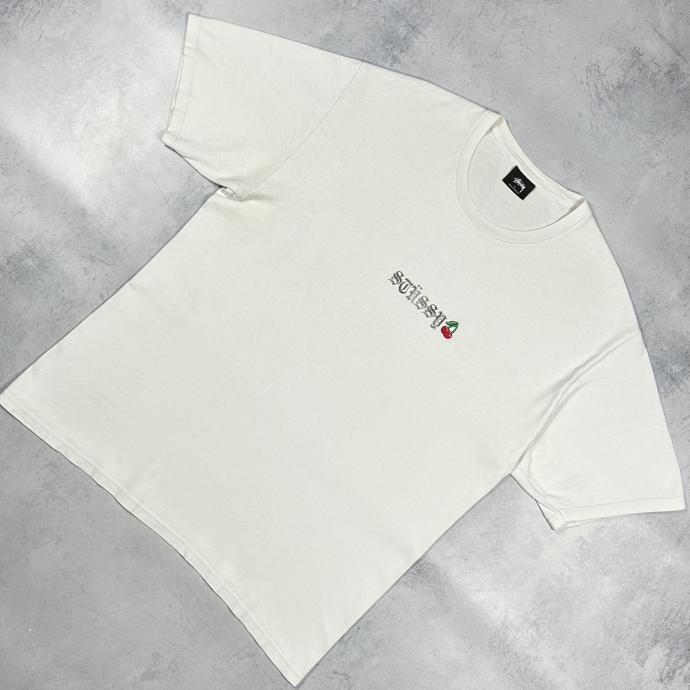 Vintage Stussy Cherry Big Logo Y2k T Shirt 00 S Hoodie, Sweatshirt | PodTeesHub.com
