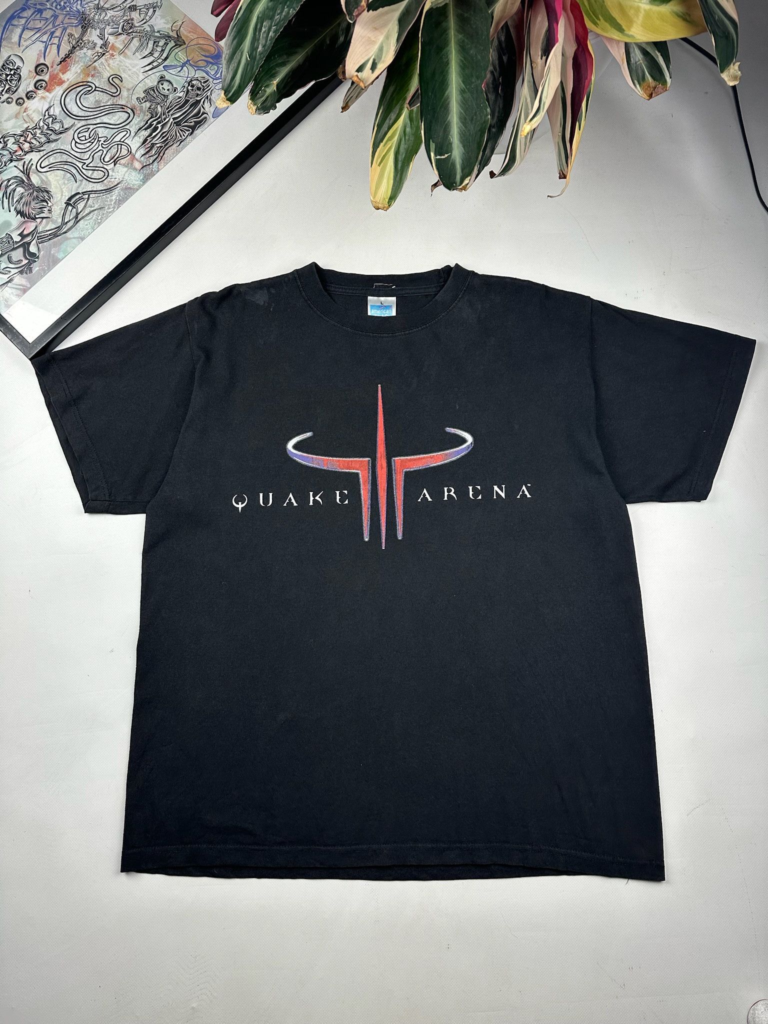 Band Tees Vintage Quake Arena Id Software Game Promo T Shirt Faded Hoodie, Sweatshirt | PodTeesHub.com
