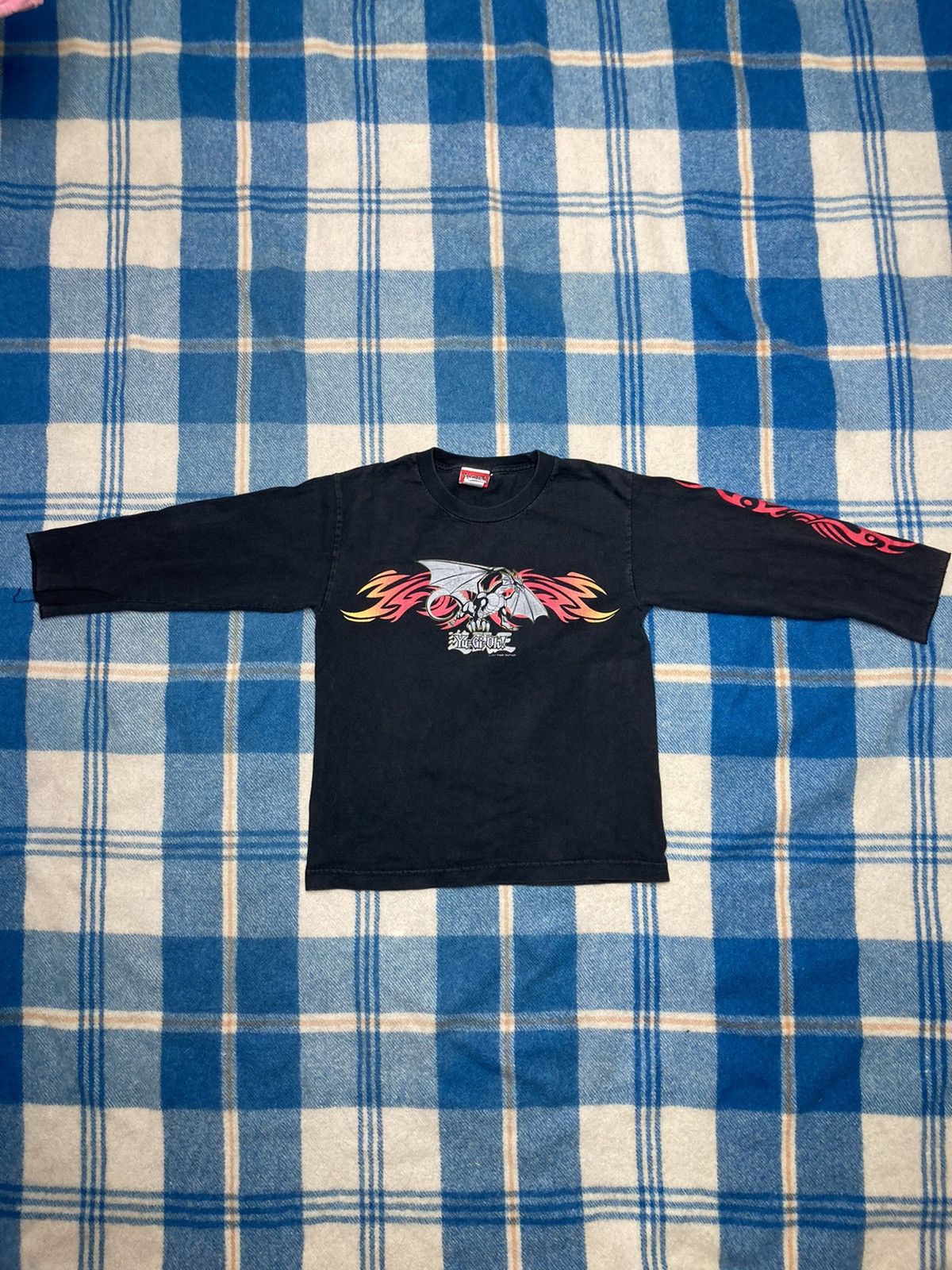 Vintage 90s Yugioh T Shirt 1996 Youth Small Long Sleeve Vtg Hoodie, Sweatshirt | PodTeesHub.com