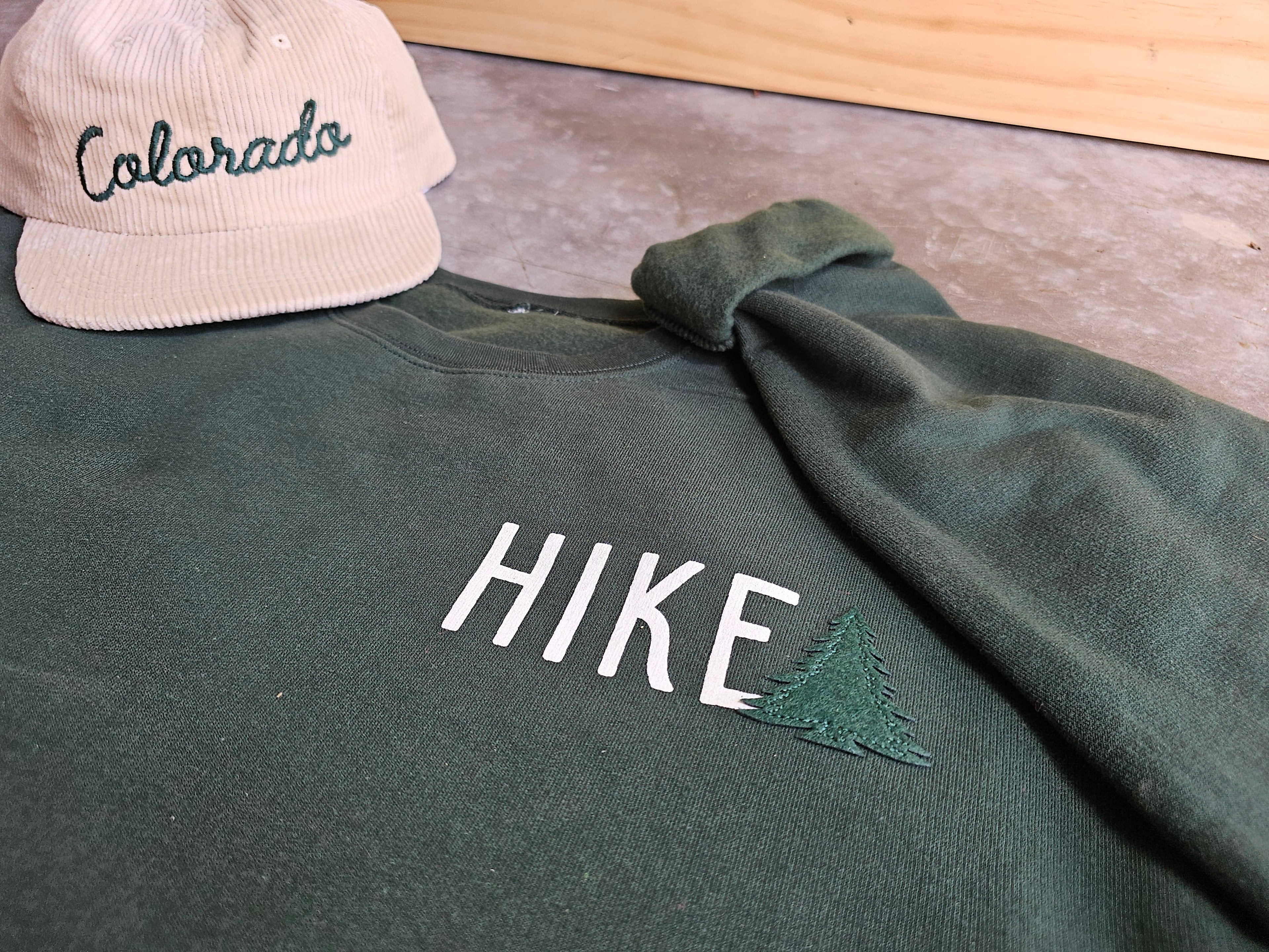 National Parks - the Hike Felt Crewneck Sweatshirt T-Shirts, Hoodie | PodTeesHub.com