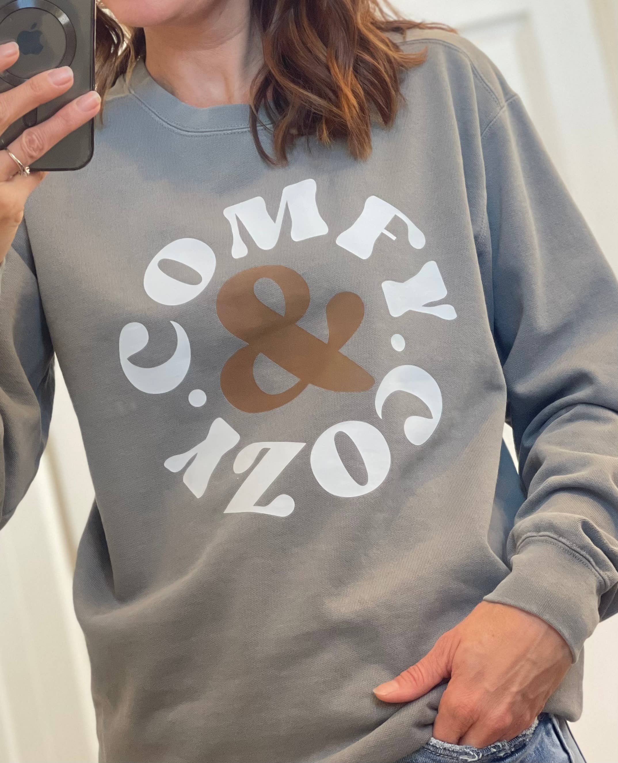 Comfy & Cozy Crewneck Sweatshirt T-Shirts, Hoodie | PodTeesHub.com