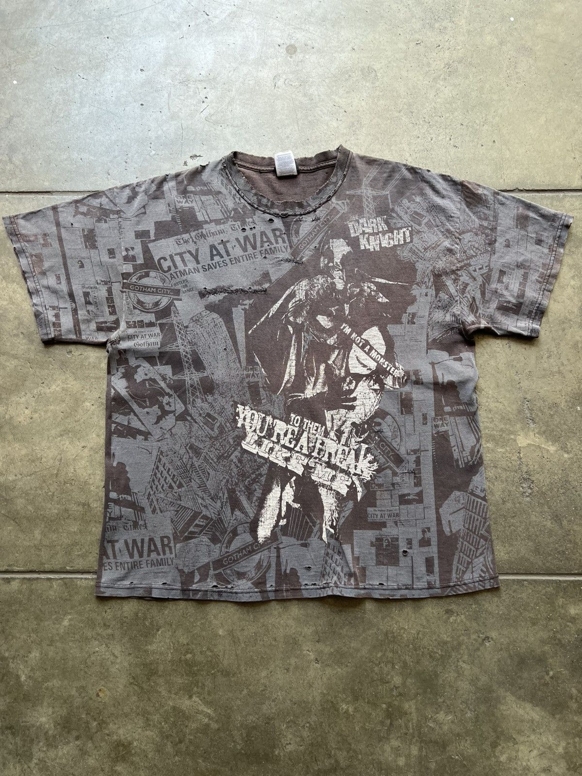 Vintage Vtg 2008 The Dark Knight Movie Promo Tee Shirt Joker Hoodie, Sweatshirt | PodTeesHub.com