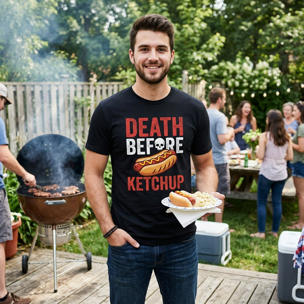 Death Before Ketchup Men's T Shirt