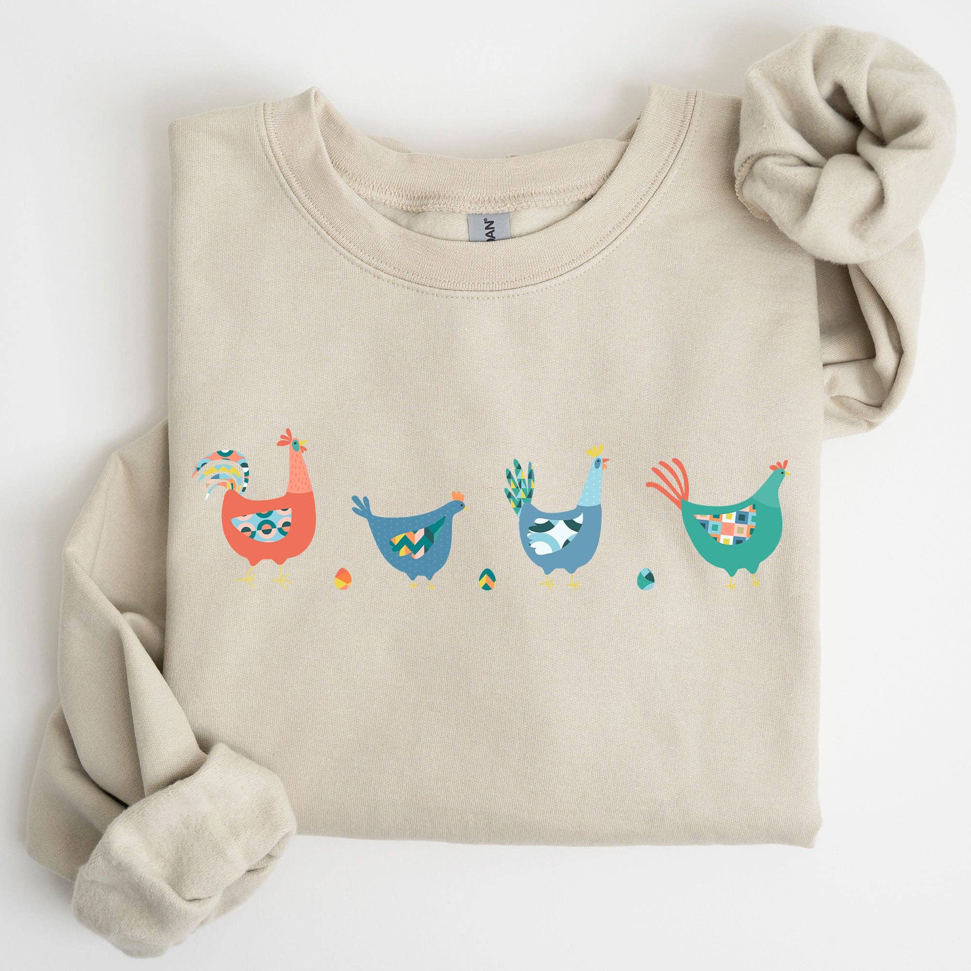 Easter Chickens and Eggs, Spring, Colorful Sweatshirt T-Shirts, Hoodie | PodTeesHub.com