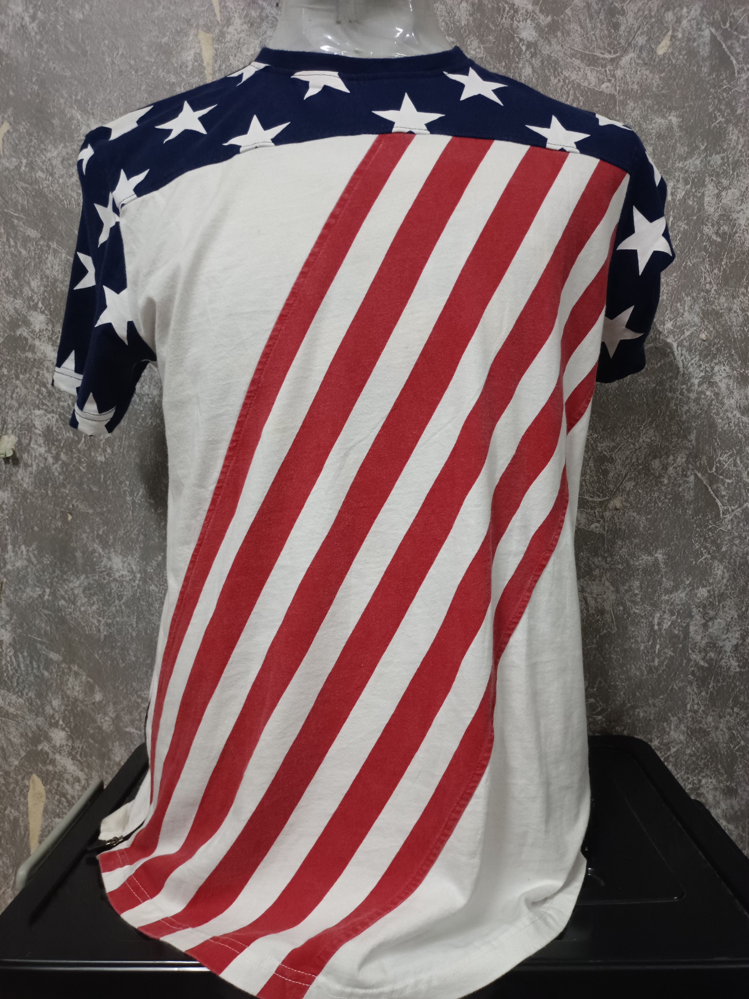 The Unbranded Brand Double Sided Zip Usa Flag Printed Shirt Hoodie, Sweatshirt | PodTeesHub.com