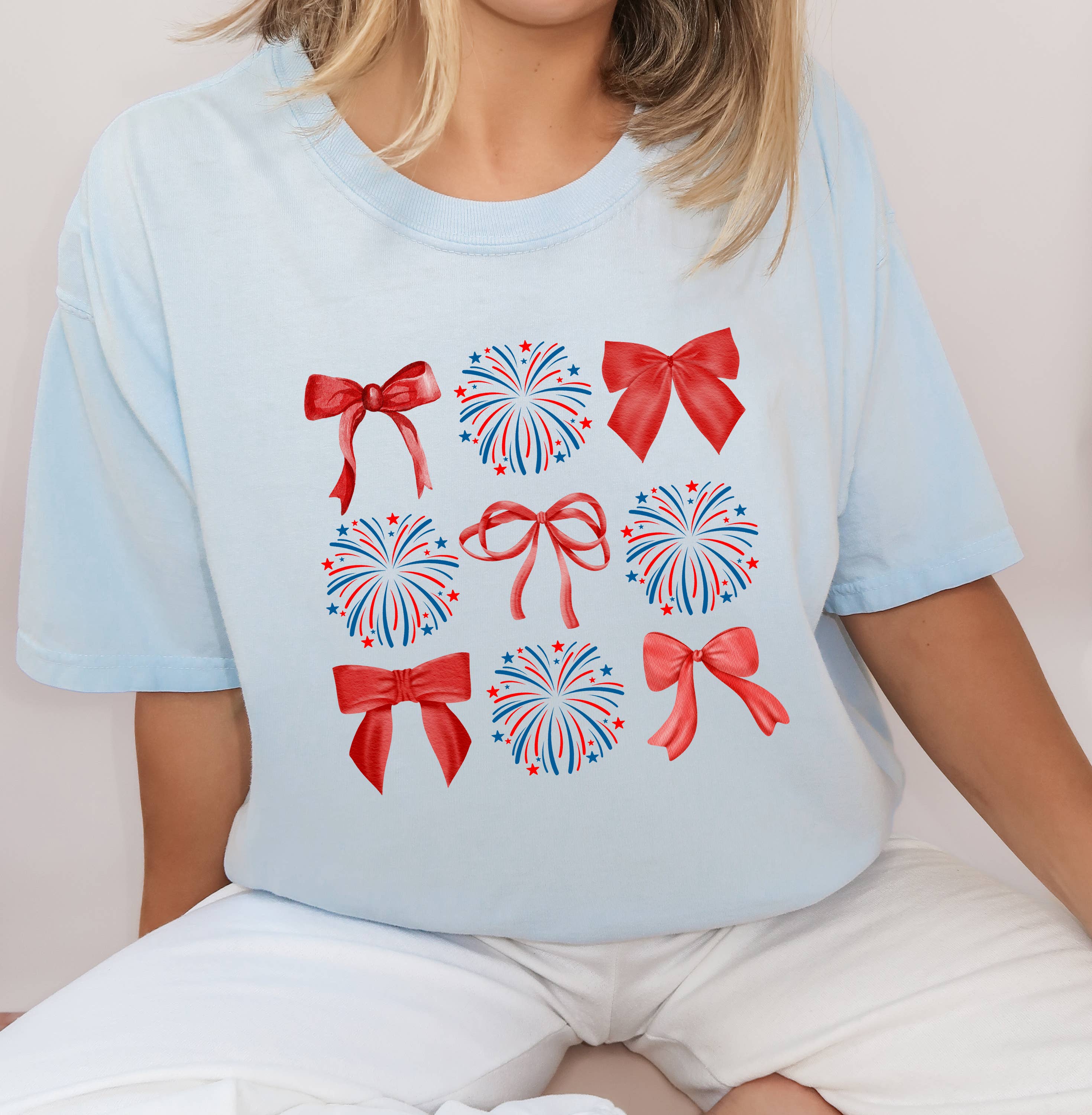 Americana, Fourth of July, Patriotic, Graphic Tee, Bows Hoodie, Sweatshirt | PodTeesHub.com