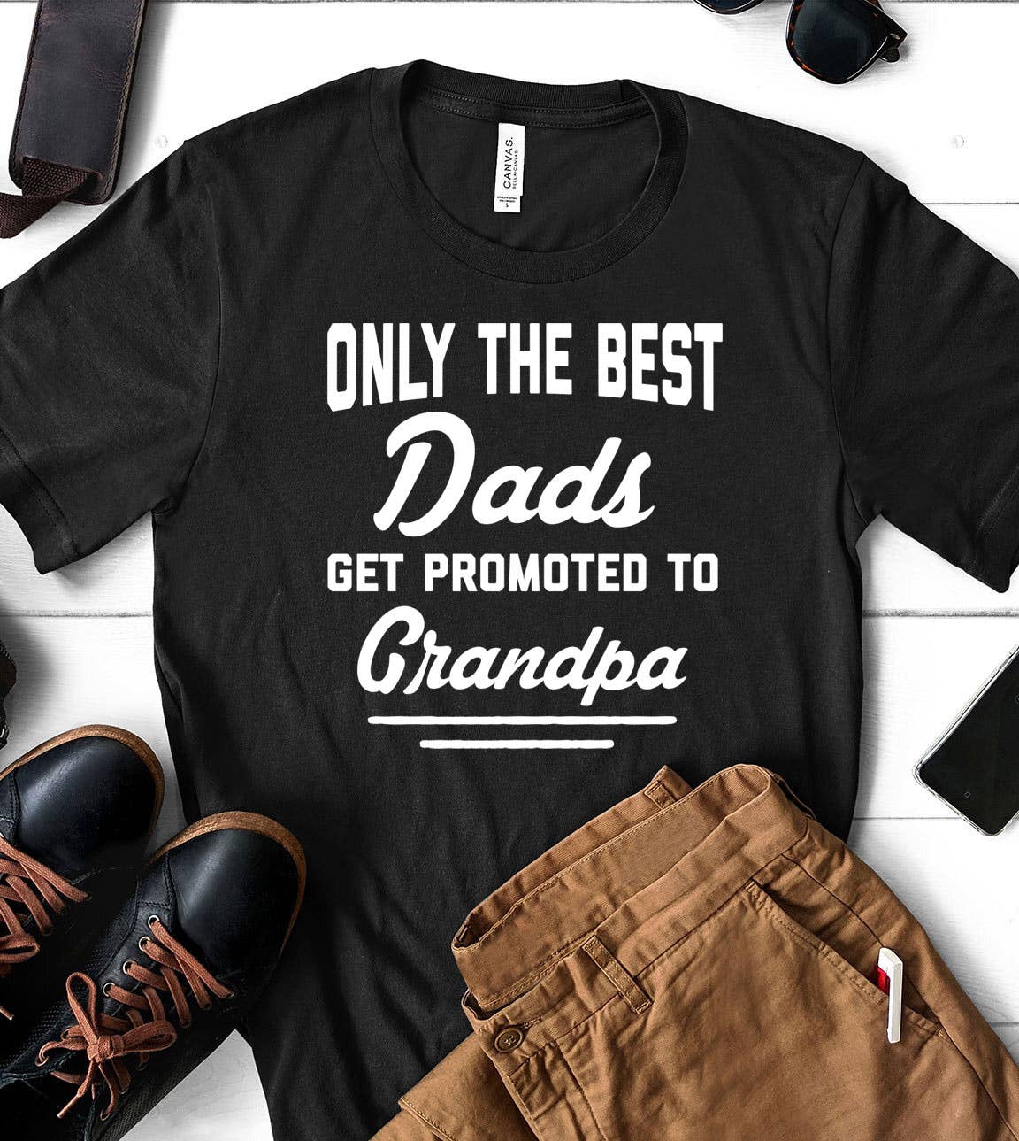 Only the Best Dads - Grandpa Father's Day Gift Cute T-Shirt Hoodie, Sweatshirt | PodTeesHub.com