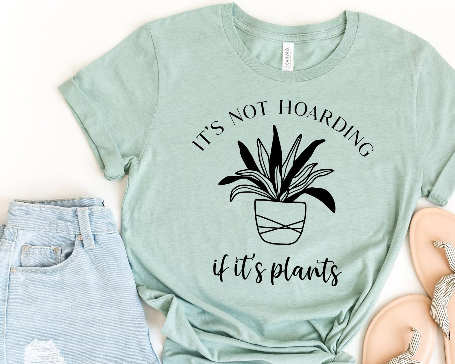 It's Not Hoarding If It's Plants T-Shirt Hoodie, Sweatshirt | PodTeesHub.com