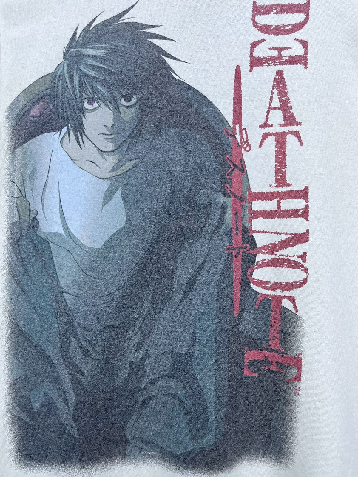 Anime Vintage Death Note Tee L Lawliet Over Print Hoodie, Sweatshirt | PodTeesHub.com