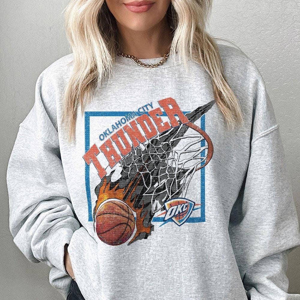 Vintage Oklahoma City Basketball Tee, 90s Game Day Champion Hoodie, Sweatshirt | PodTeesHub.com