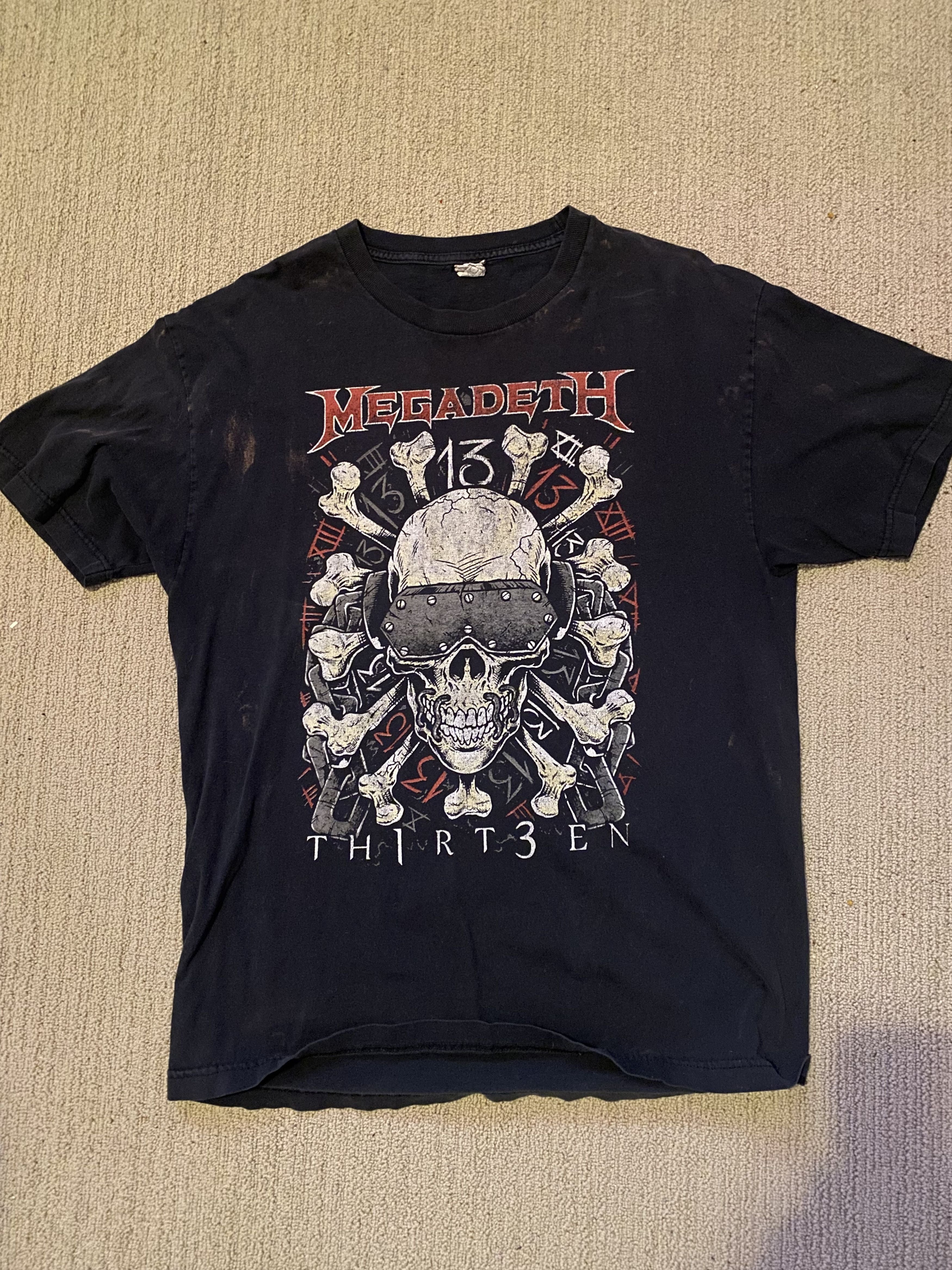 Megadeth Tour Shirt Light Bleach Dye T-Shirts, Hoodie, Sweatshirt