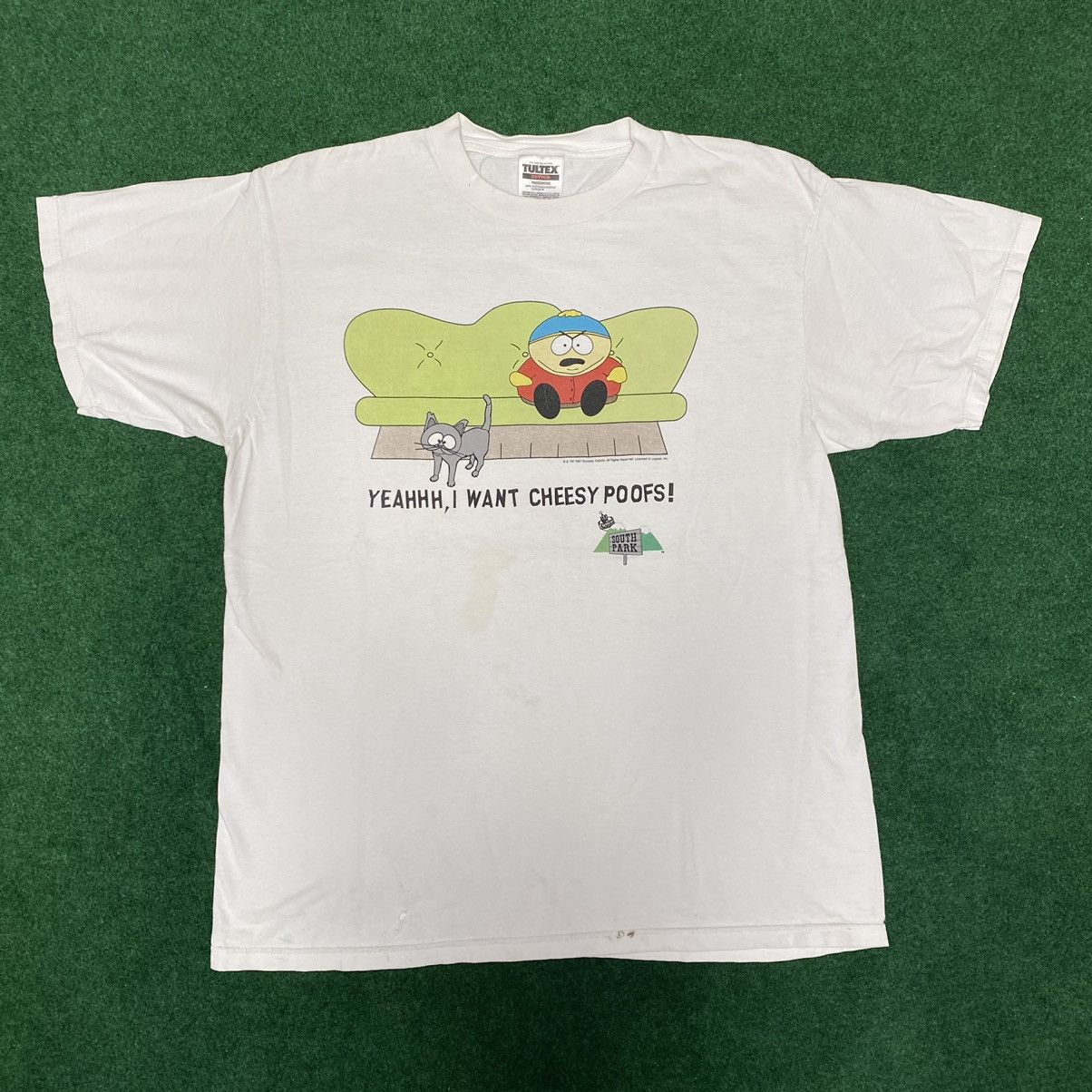 Vintage 1997 South Park Cartman Cheesy Poofs Comedy Central T-Shirts, Hoodie, Sweatshirt | PodTeesHub.com