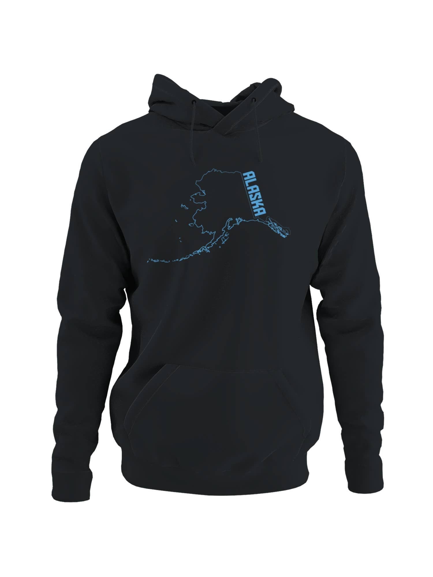 Alaska Map Art Print Men's Hoodie T-Shirts, Sweatshirt | PodTeesHub.com