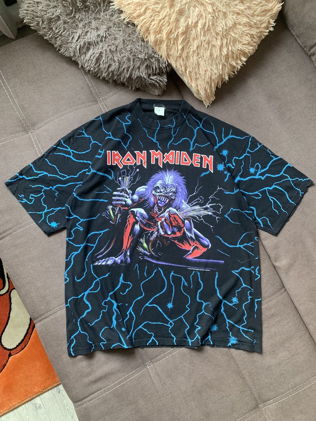 Maiden Rare Iron Maiden Overprint Vintage T Shirt 90 Hoodie, Sweatshirt | PodTeesHub.com