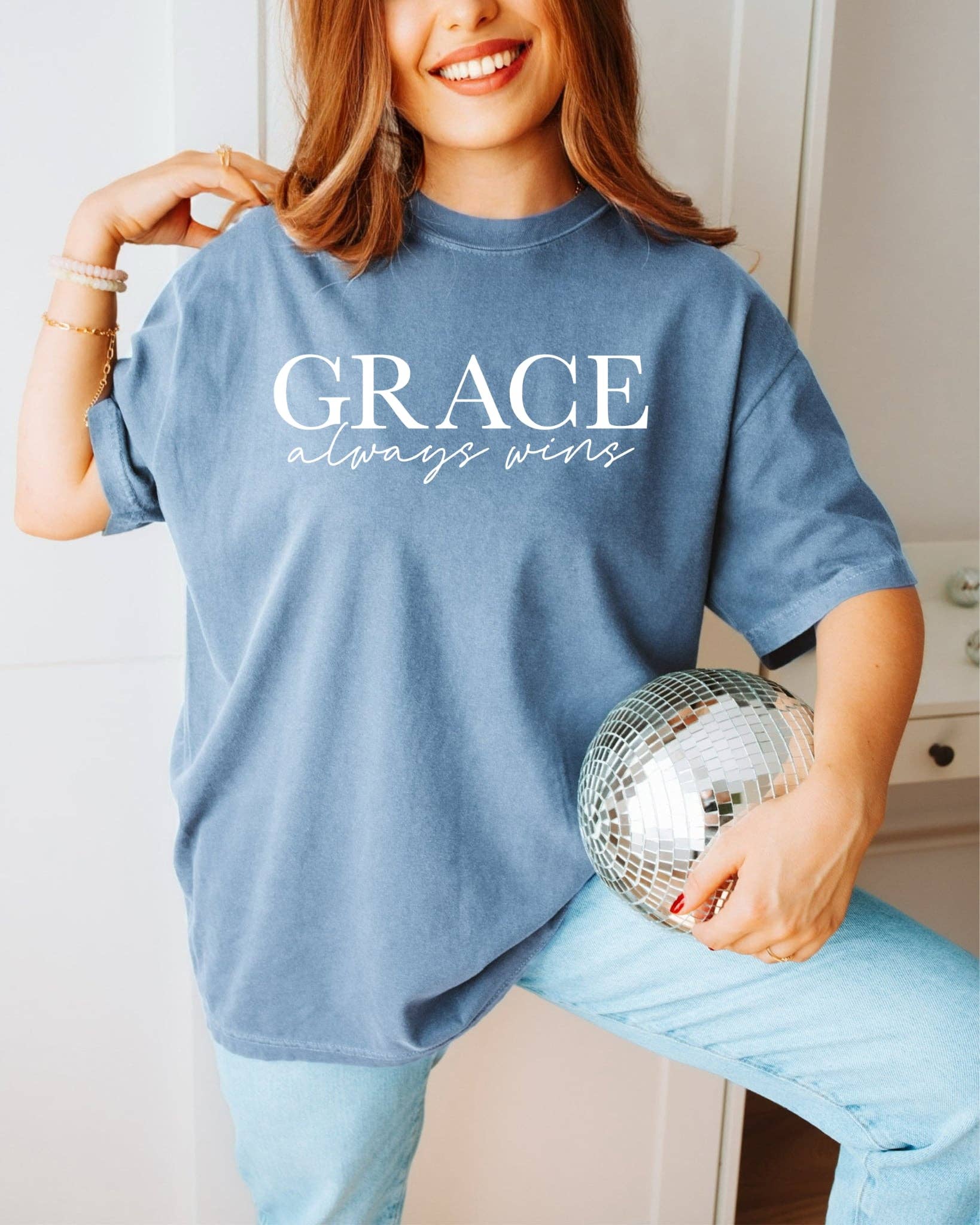 Christian Grace Upon Grace Spring Comfort Colors Graphic Tee Hoodie, Sweatshirt | PodTeesHub.com