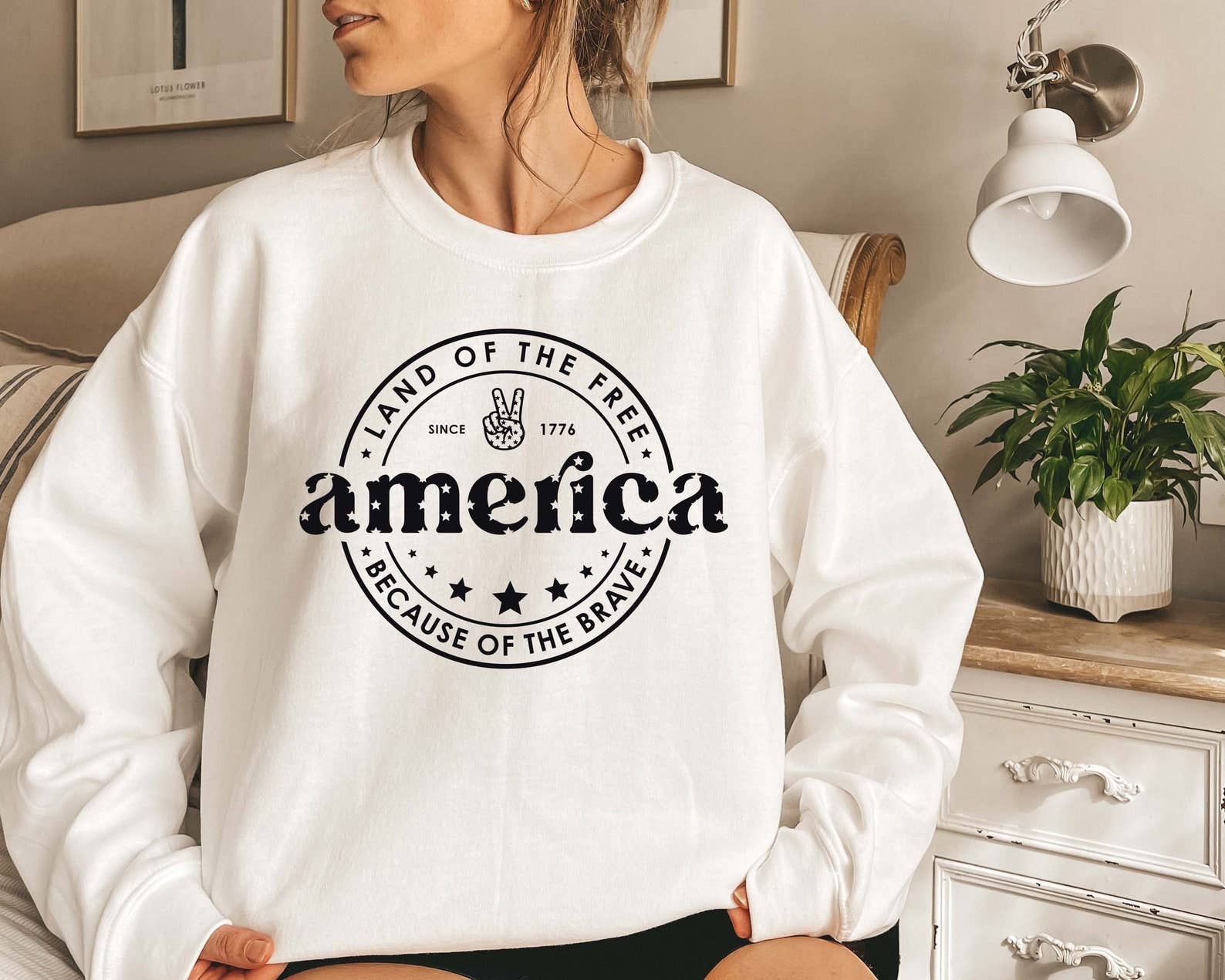 Land of the Free Because of the Brave Sweatshirt T-Shirts, Hoodie | PodTeesHub.com