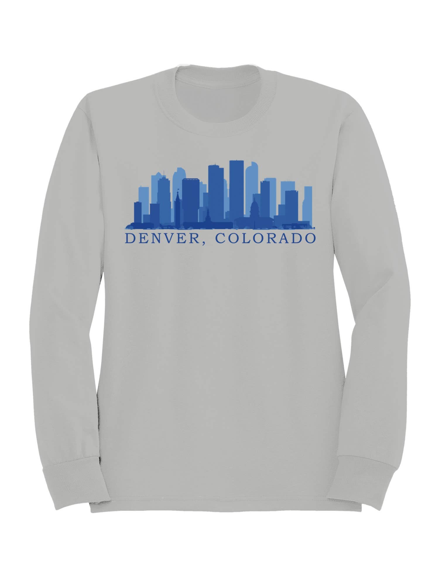 Denver Colorado Skyline Art Men's Sweatshirt T-Shirts, Hoodie | PodTeesHub.com