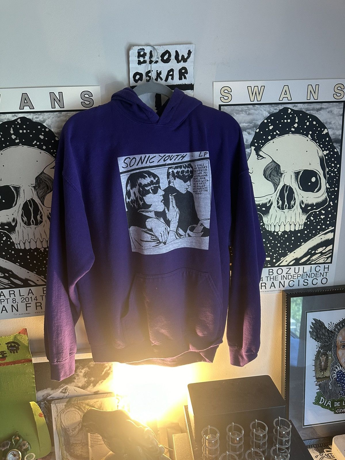 Vintage Sonic Youth Goo Purple Hoodie Xl T-Shirts, Sweatshirt | PodTeesHub.com