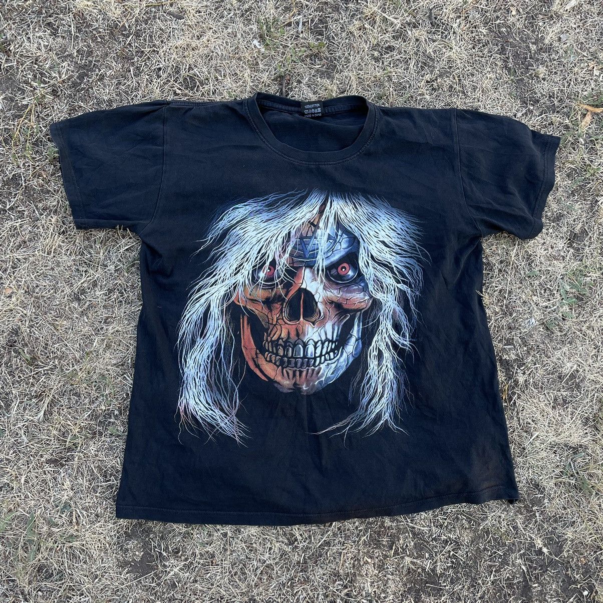 Vintage Y2k Horror Dead Face Tee Art Band Rock Streetwear Hoodie, Sweatshirt | PodTeesHub.com