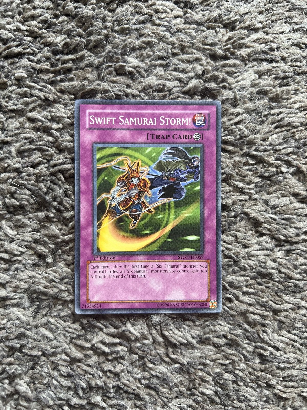 Vintage 1996 Konami Yu Gi Oh Swift Samurai Storm Card T-Shirts, Hoodie, Sweatshirt