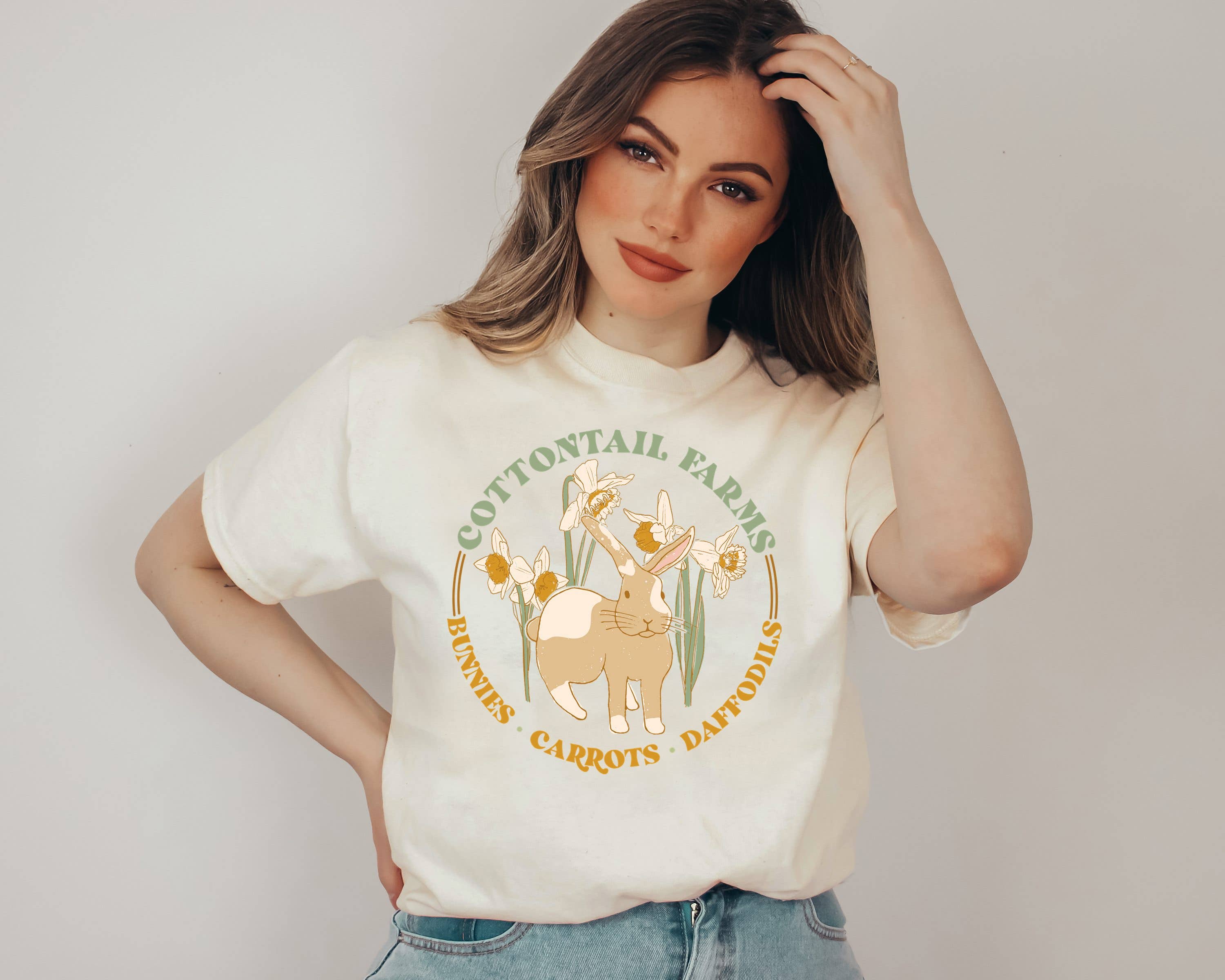 Cottontail Farms Easter Graphic Tee Hoodie, Sweatshirt | PodTeesHub.com