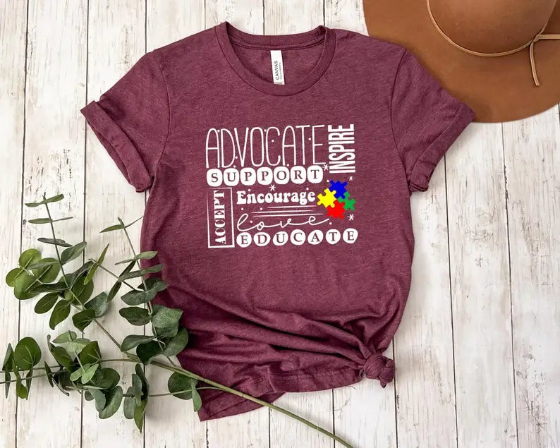 Advocate T-Shirt, Autism Mom Shirt, Be Kind Shirt Hoodie, Sweatshirt | PodTeesHub.com