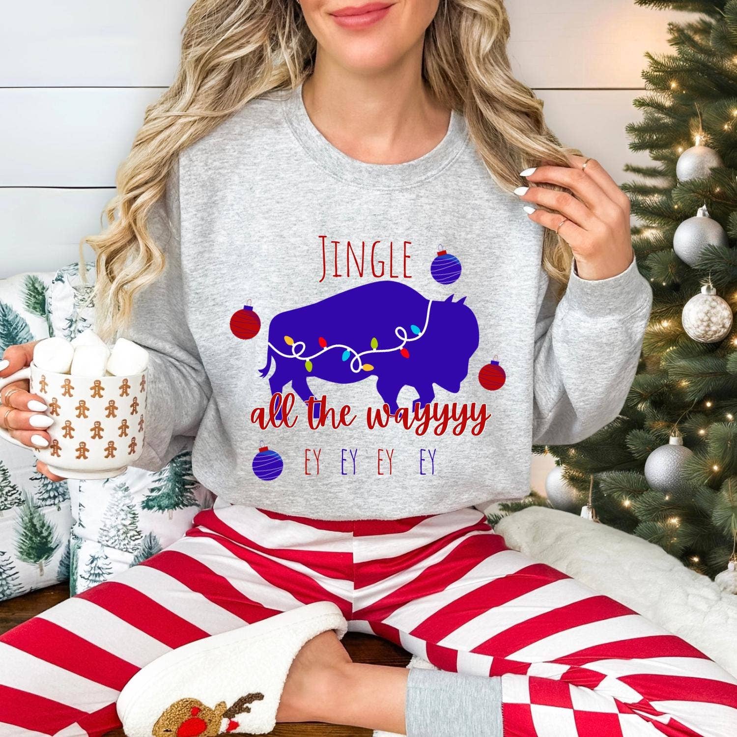 Christmas Buffalo Football Sweatshirt T-Shirts, Hoodie | PodTeesHub.com