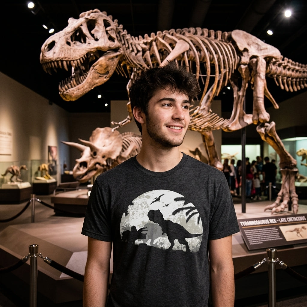 Moonlight Dinos Men's T Shirt